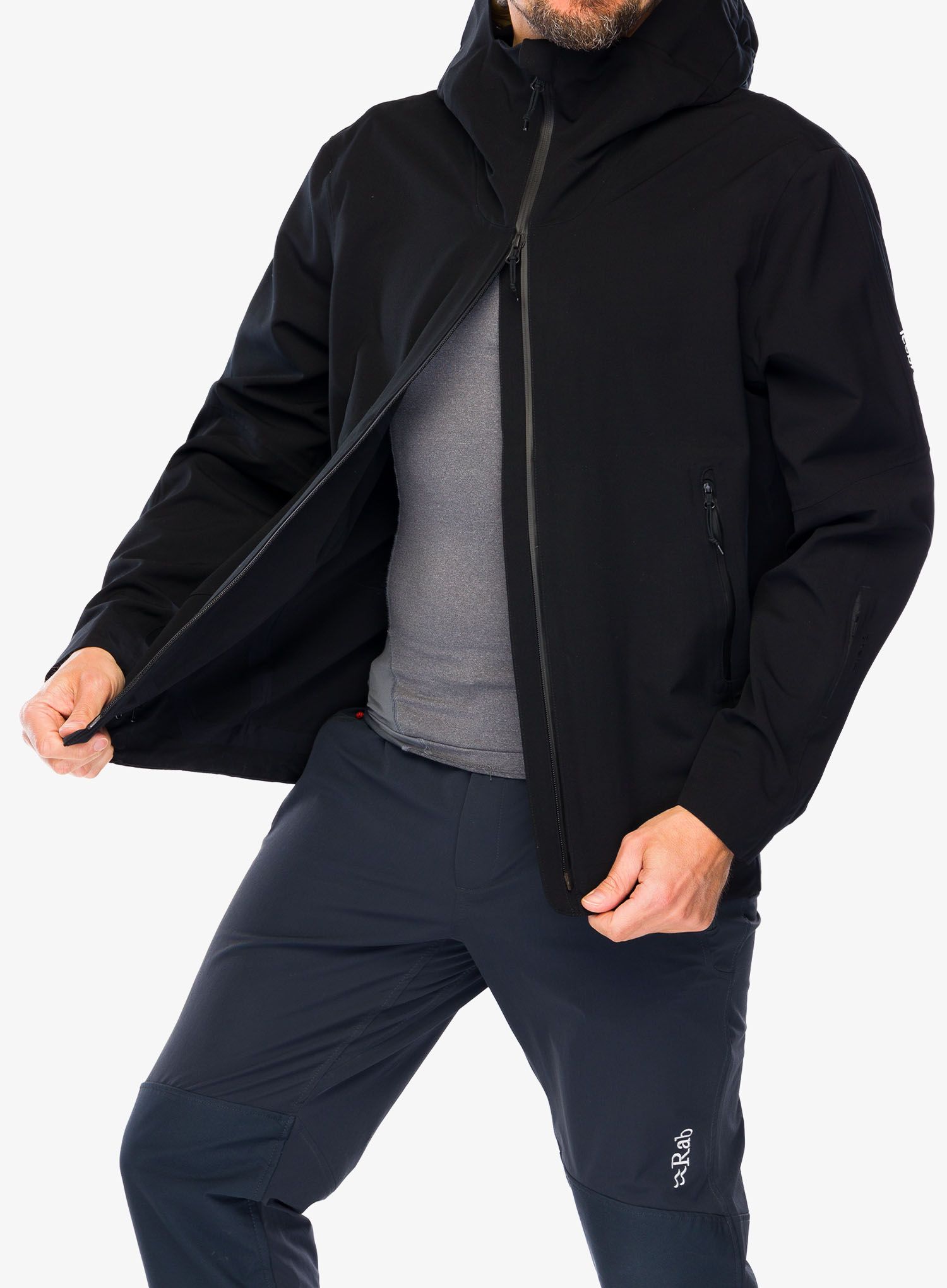 Jakna za turno skijanje Icebreaker Merino Shell+ Peak Hooded Jacket - black