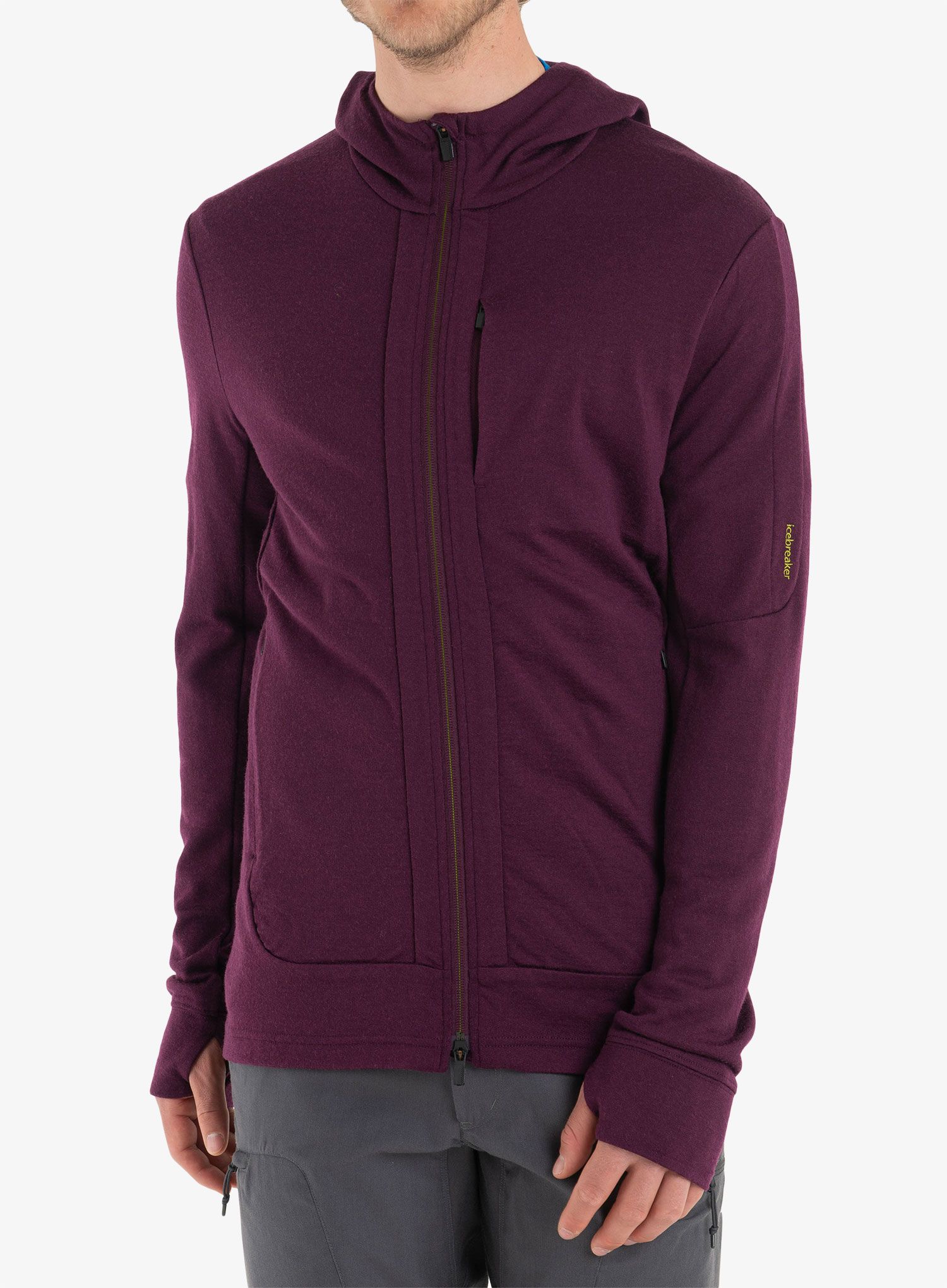 Dukserica Icebreaker Quantum III LS Zip Hood - nightshade
