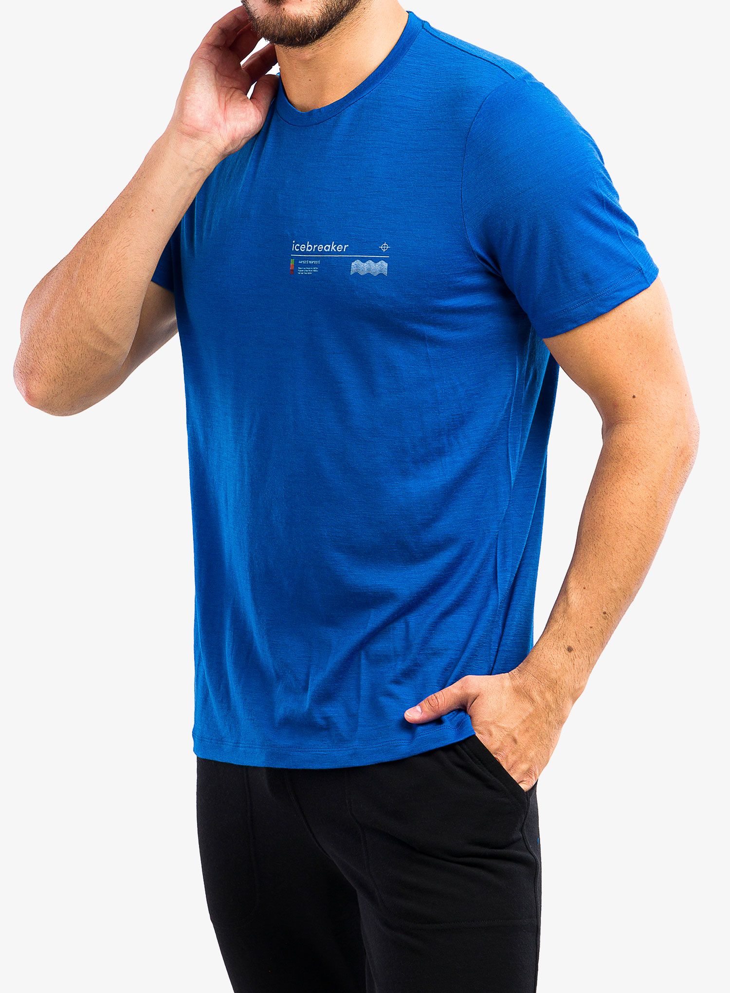 Majica Icebreaker Tech Lite II SS Tee Alpine Zone - lazurite