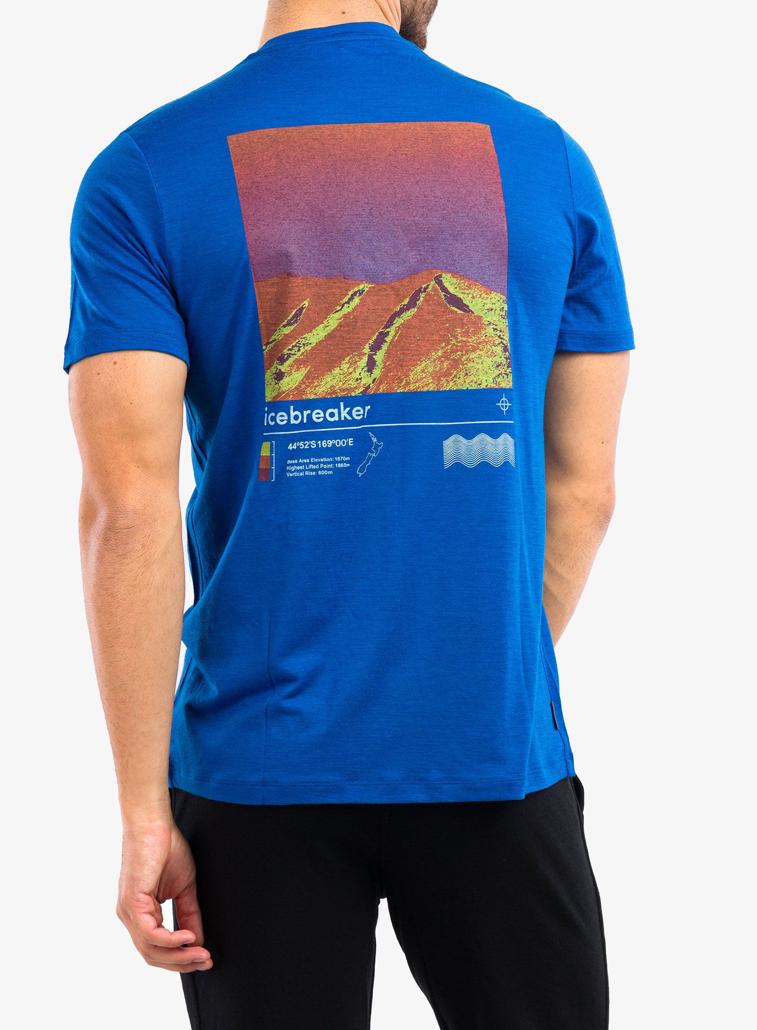 Majica Icebreaker Tech Lite II SS Tee Alpine Zone - lazurite