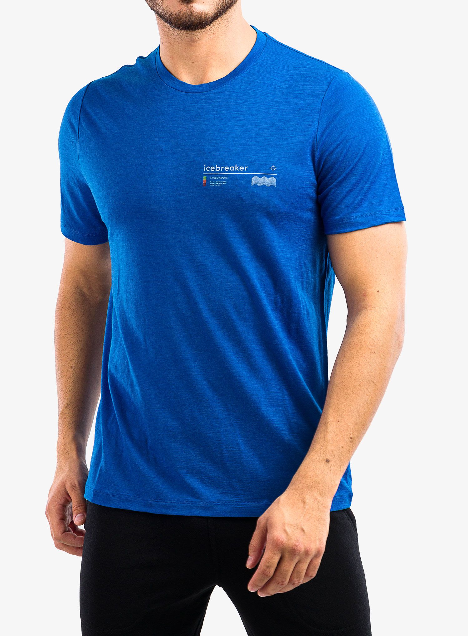 Majica Icebreaker Tech Lite II SS Tee Alpine Zone - lazurite