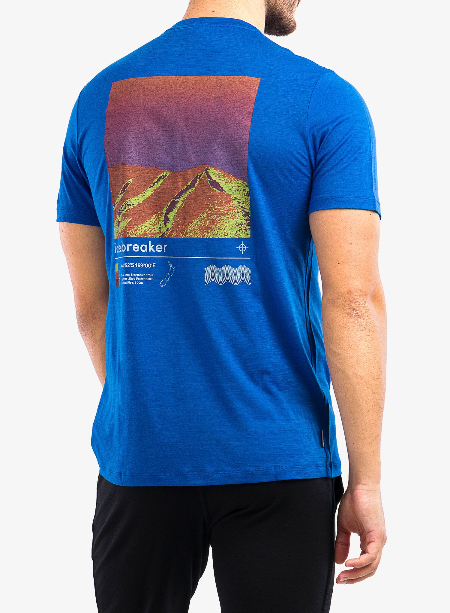Majica Icebreaker Tech Lite II SS Tee Alpine Zone - lazurite