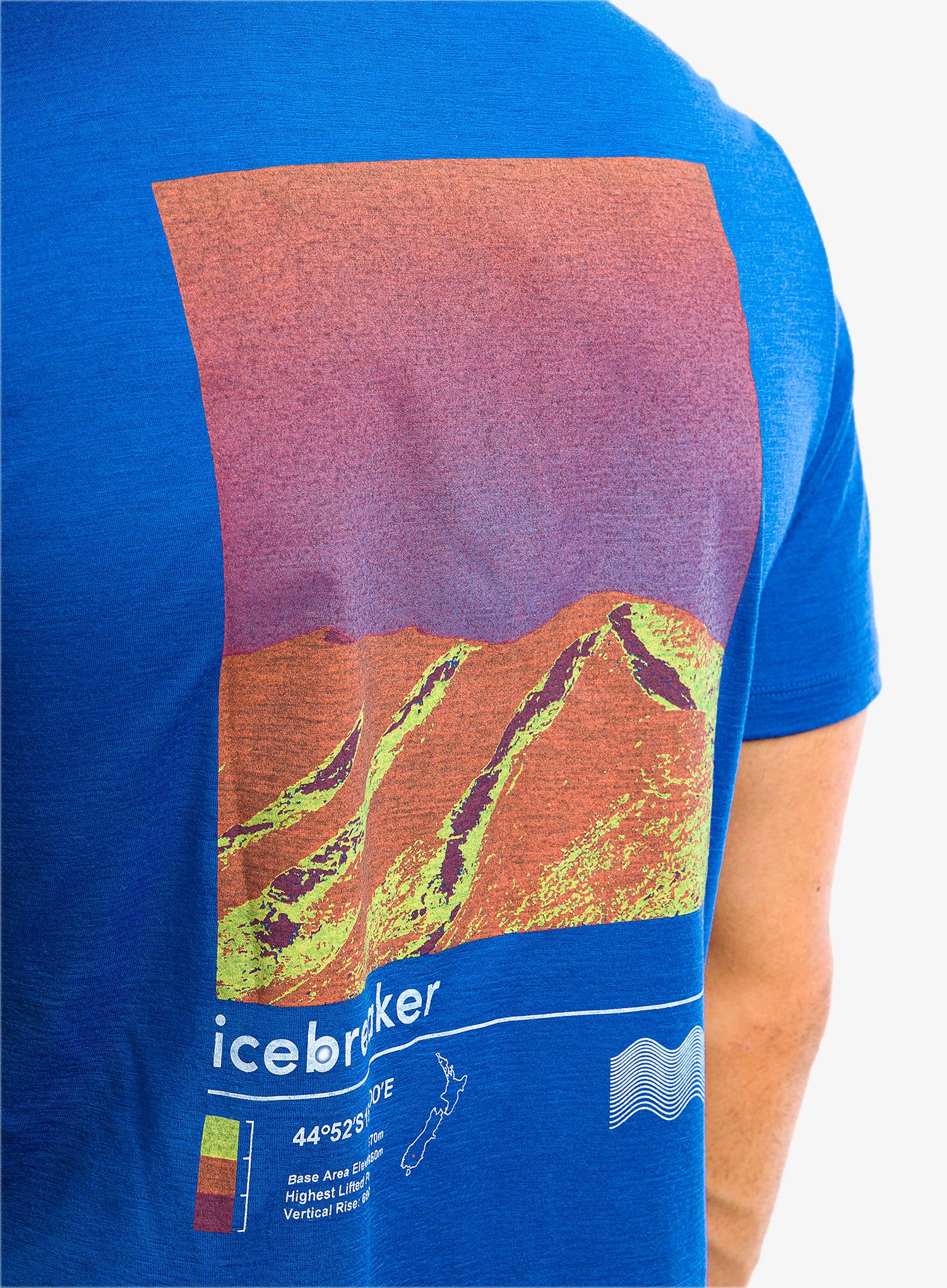 Majica Icebreaker Tech Lite II SS Tee Alpine Zone - lazurite