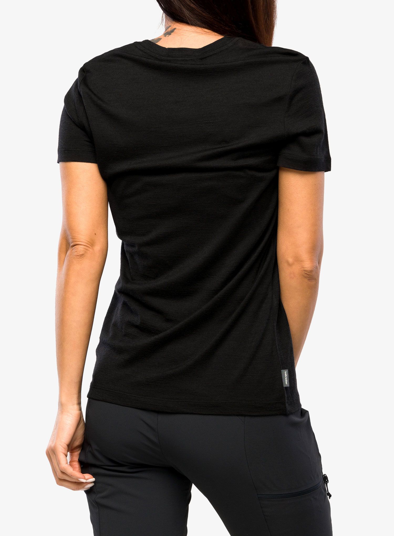 Ženska majica Icebreaker Tech Lite II SS Tee IB Natural - black