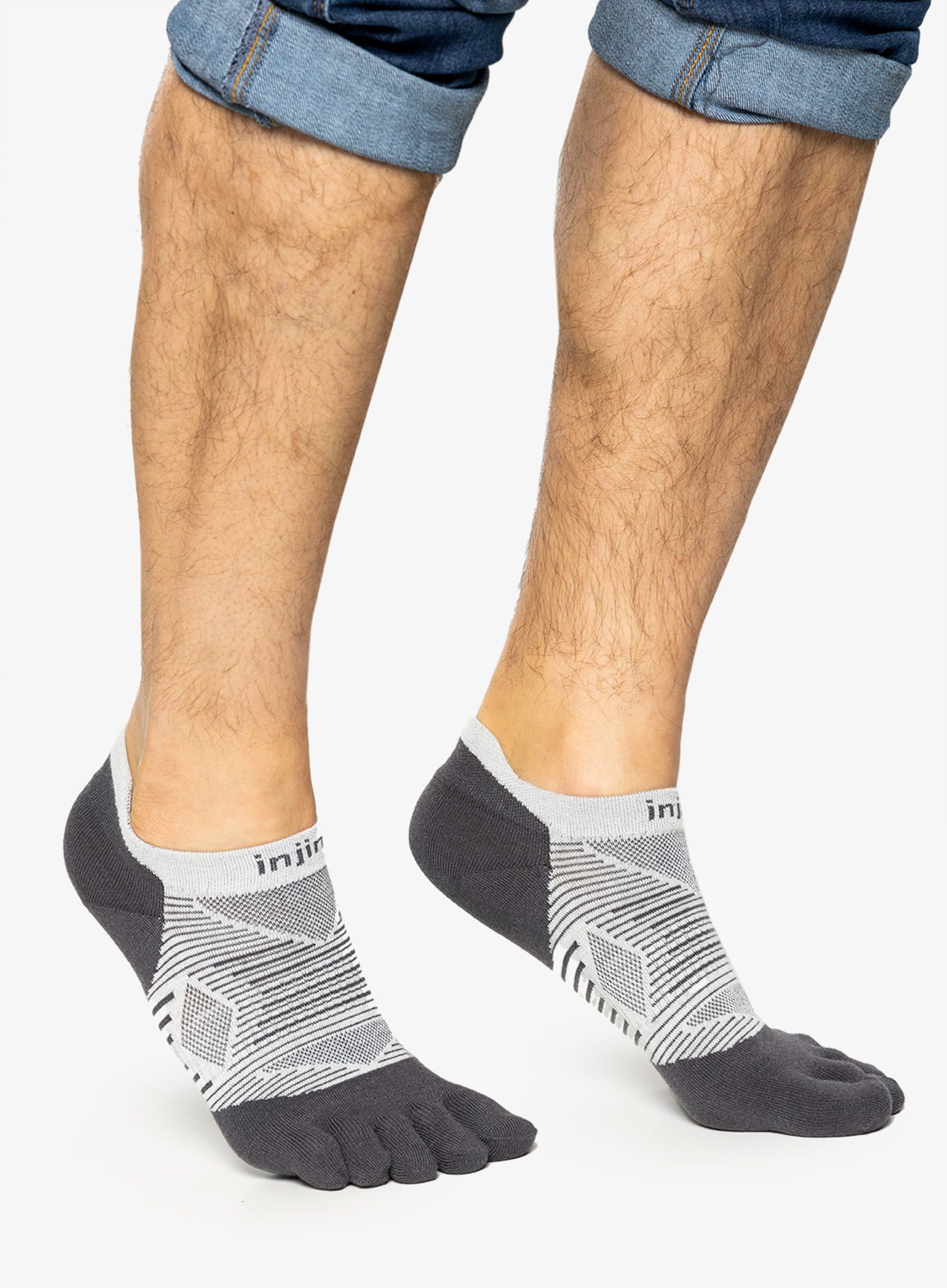 Čarape za trčanje Injinji Run LW No-Show Coolmax XtraLife - grey