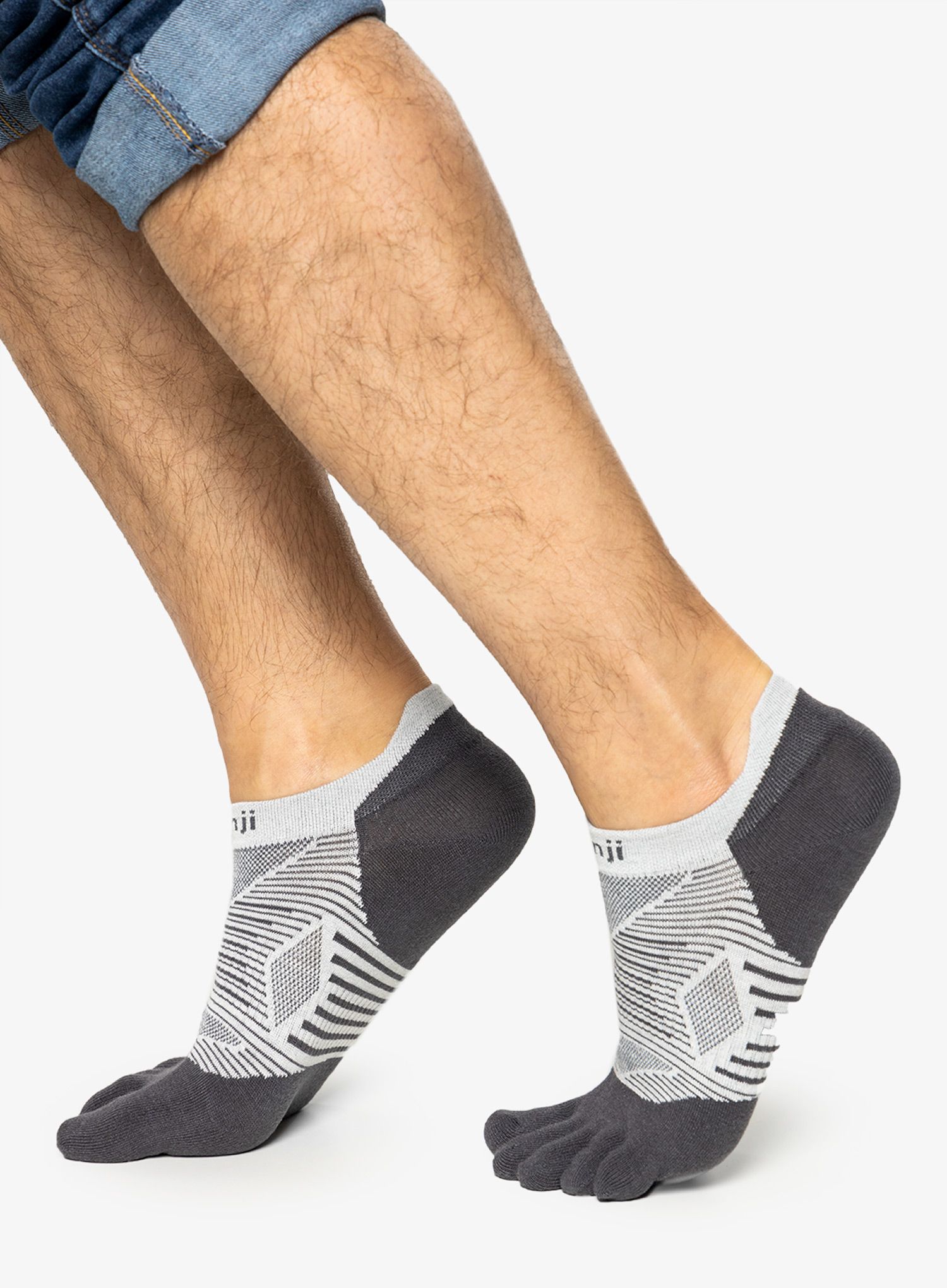 Čarape za trčanje Injinji Run LW No-Show Coolmax XtraLife - grey