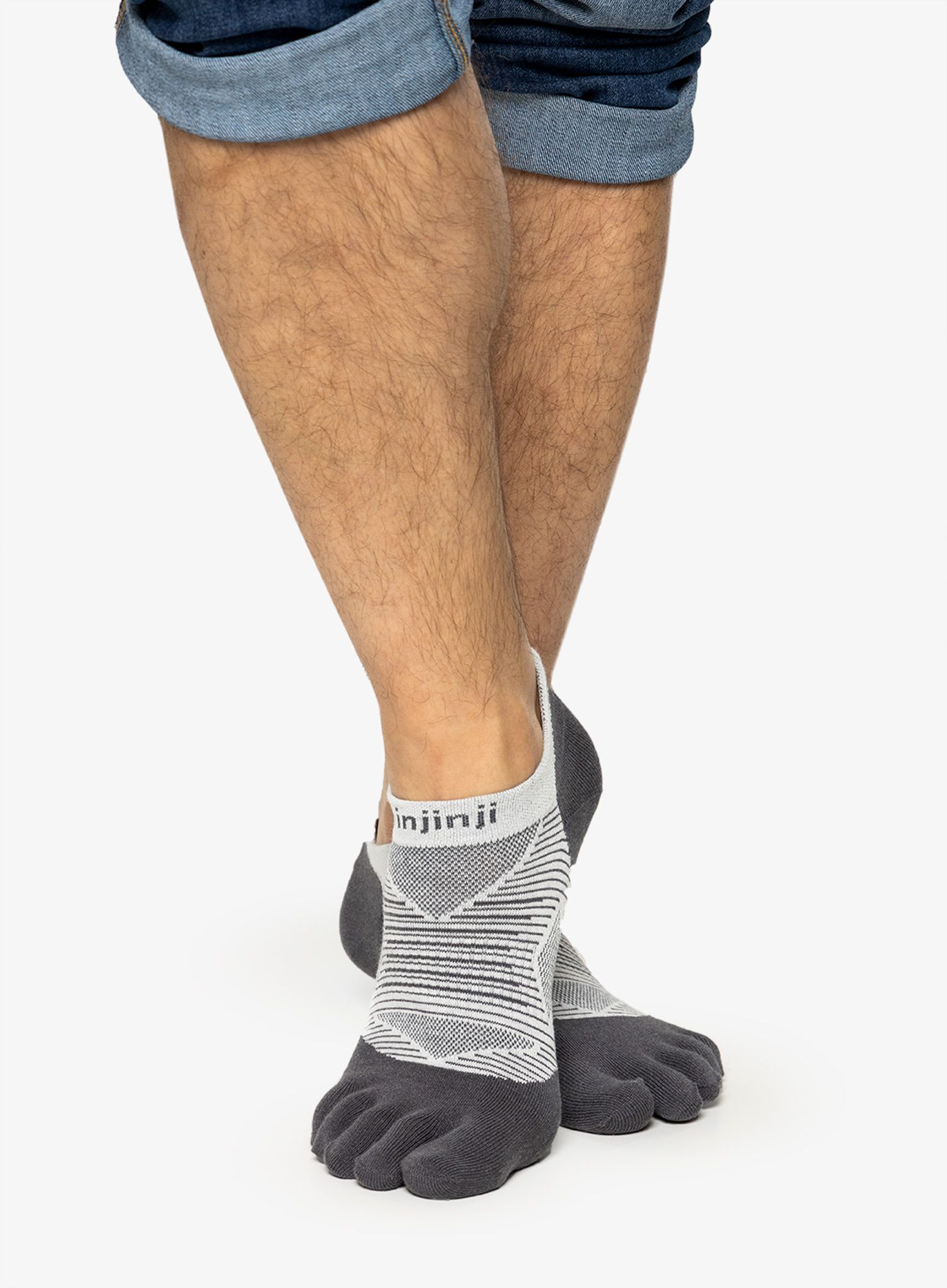 Čarape za trčanje Injinji Run LW No-Show Coolmax XtraLife - grey