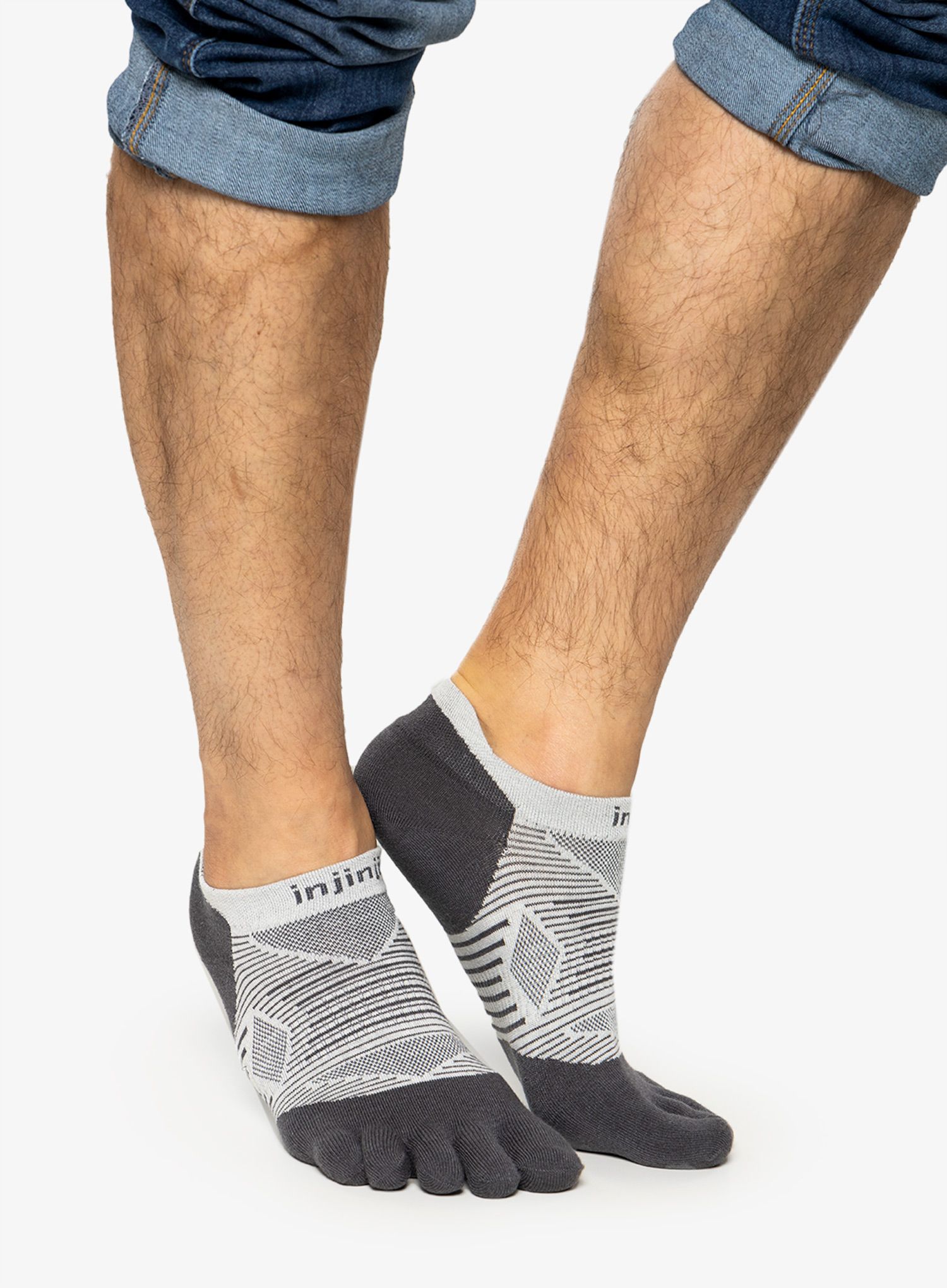 Čarape za trčanje Injinji Run LW No-Show Coolmax XtraLife - grey
