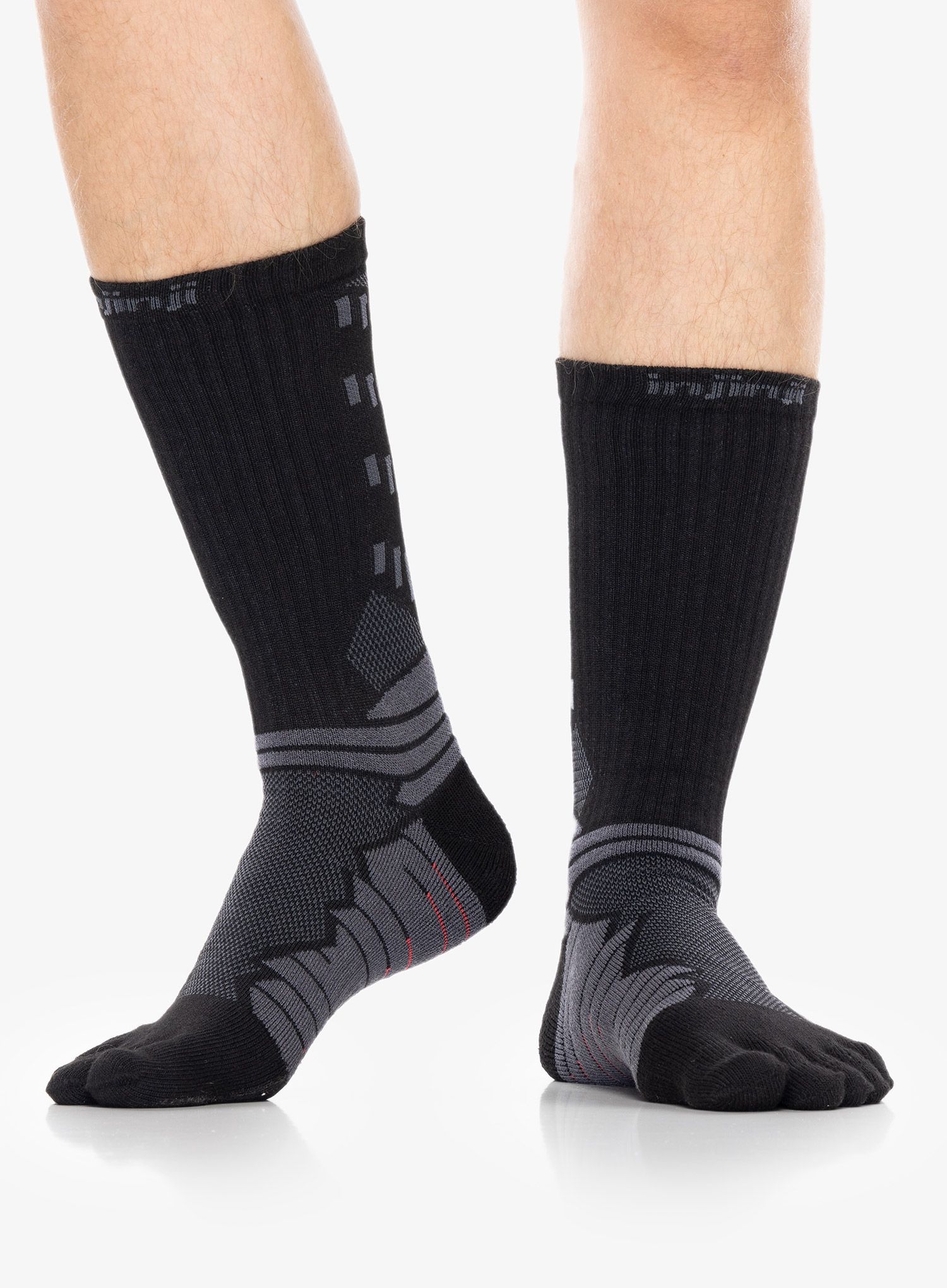 Čarape za trčanje Injinji Ultra Run Crew - obsidian