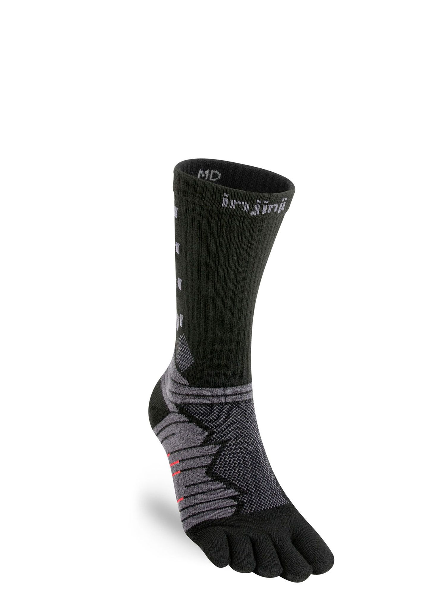 Čarape za trčanje Injinji Ultra Run Crew - obsidian