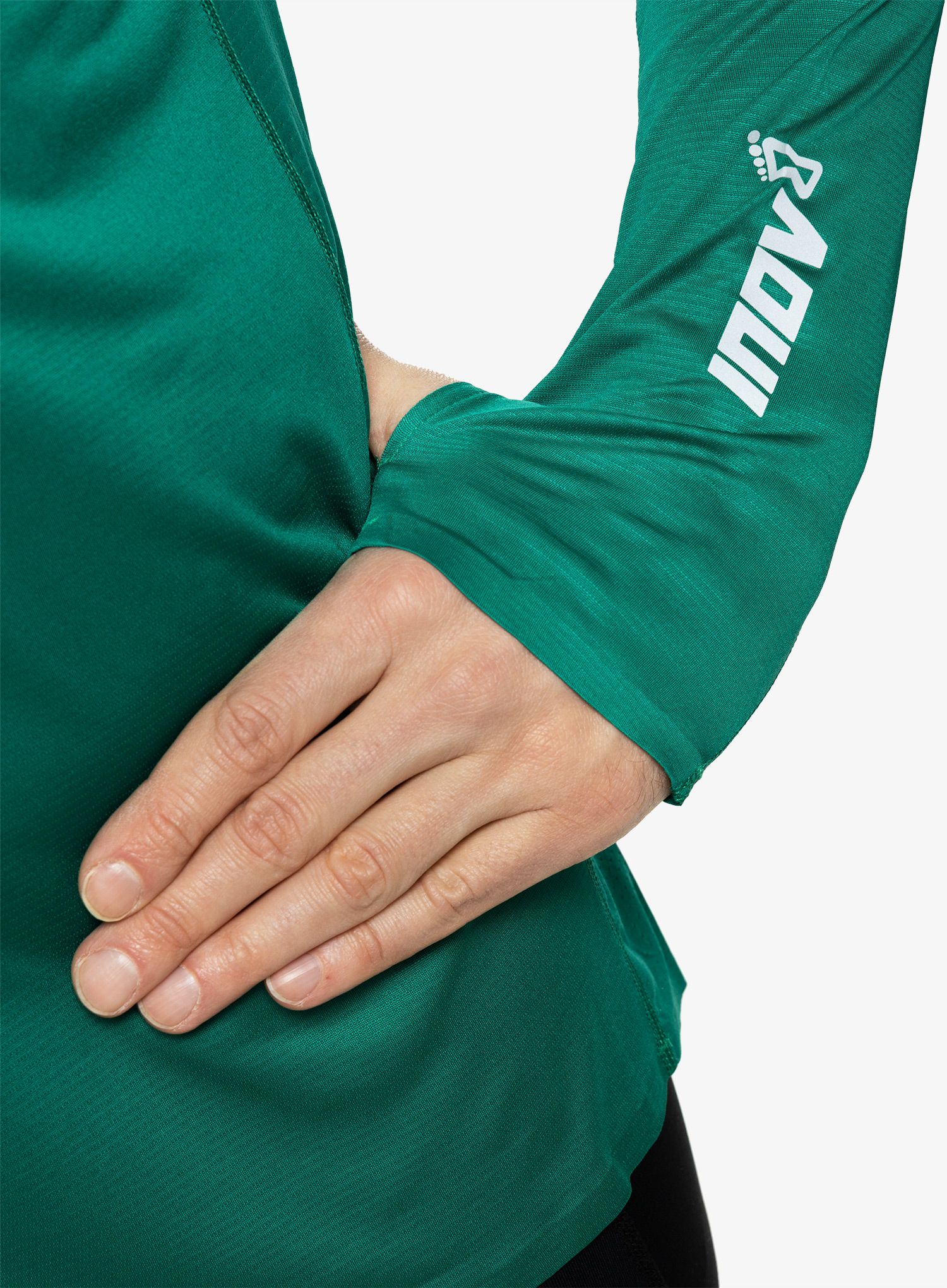 Dukserica za trčanje Inov-8 Base Elite LS - dark green