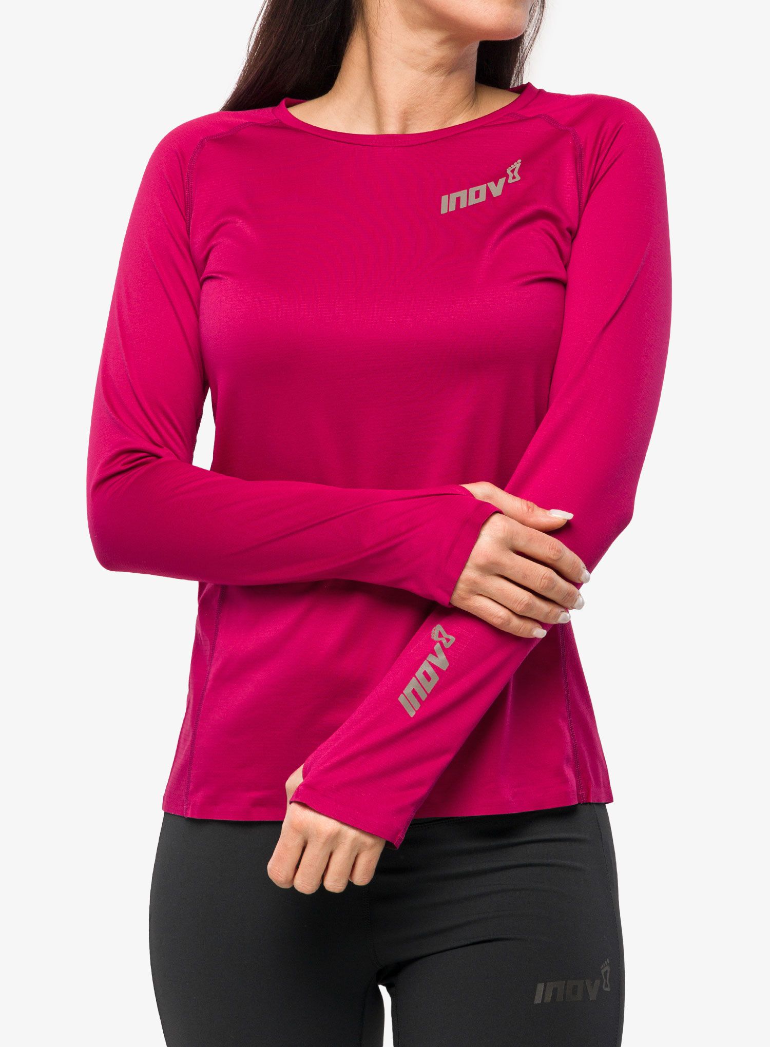 Ženska dukserica za trčanje Inov-8 Base Elite LS - pink