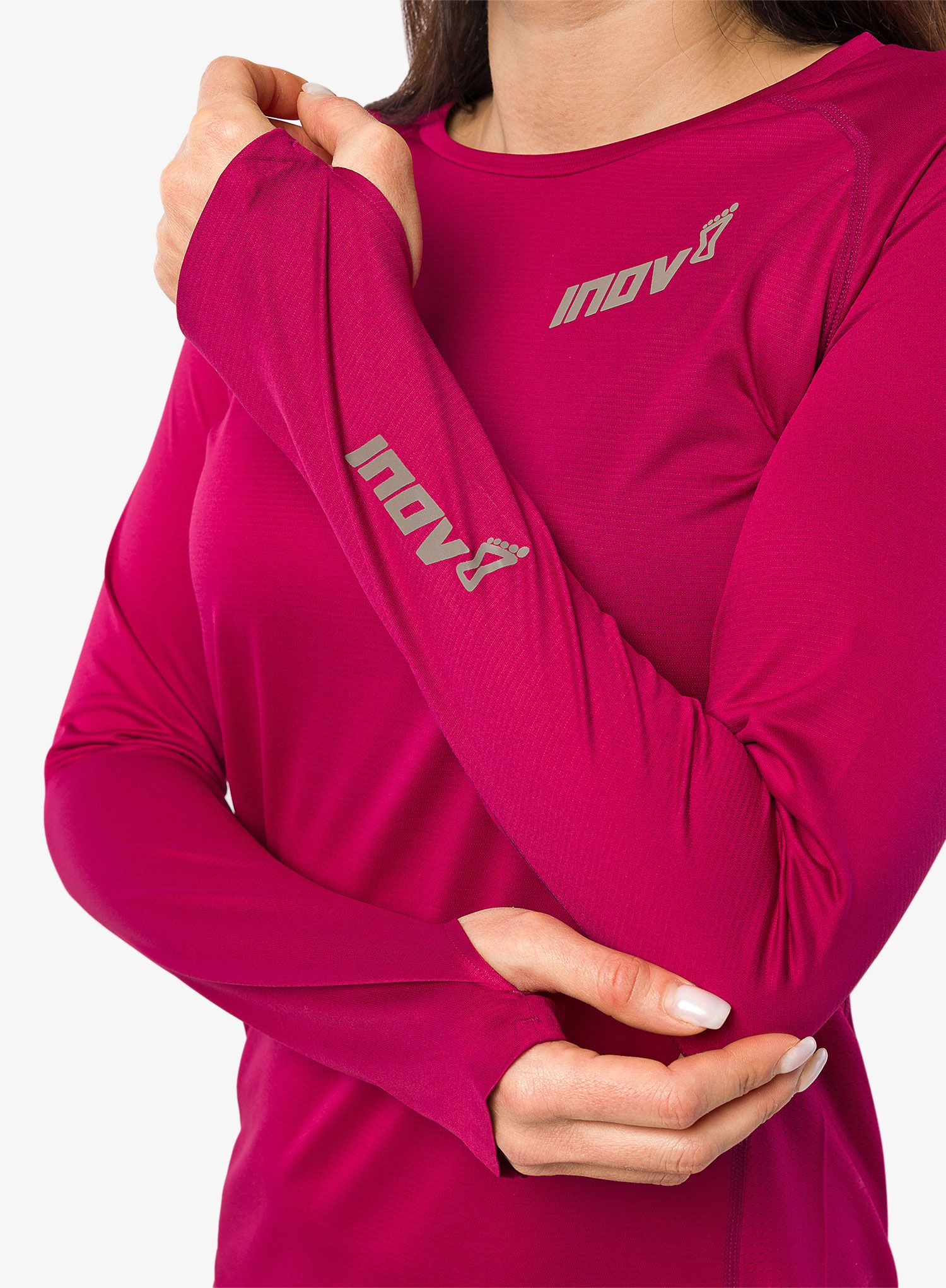 Ženska dukserica za trčanje Inov-8 Base Elite LS - pink