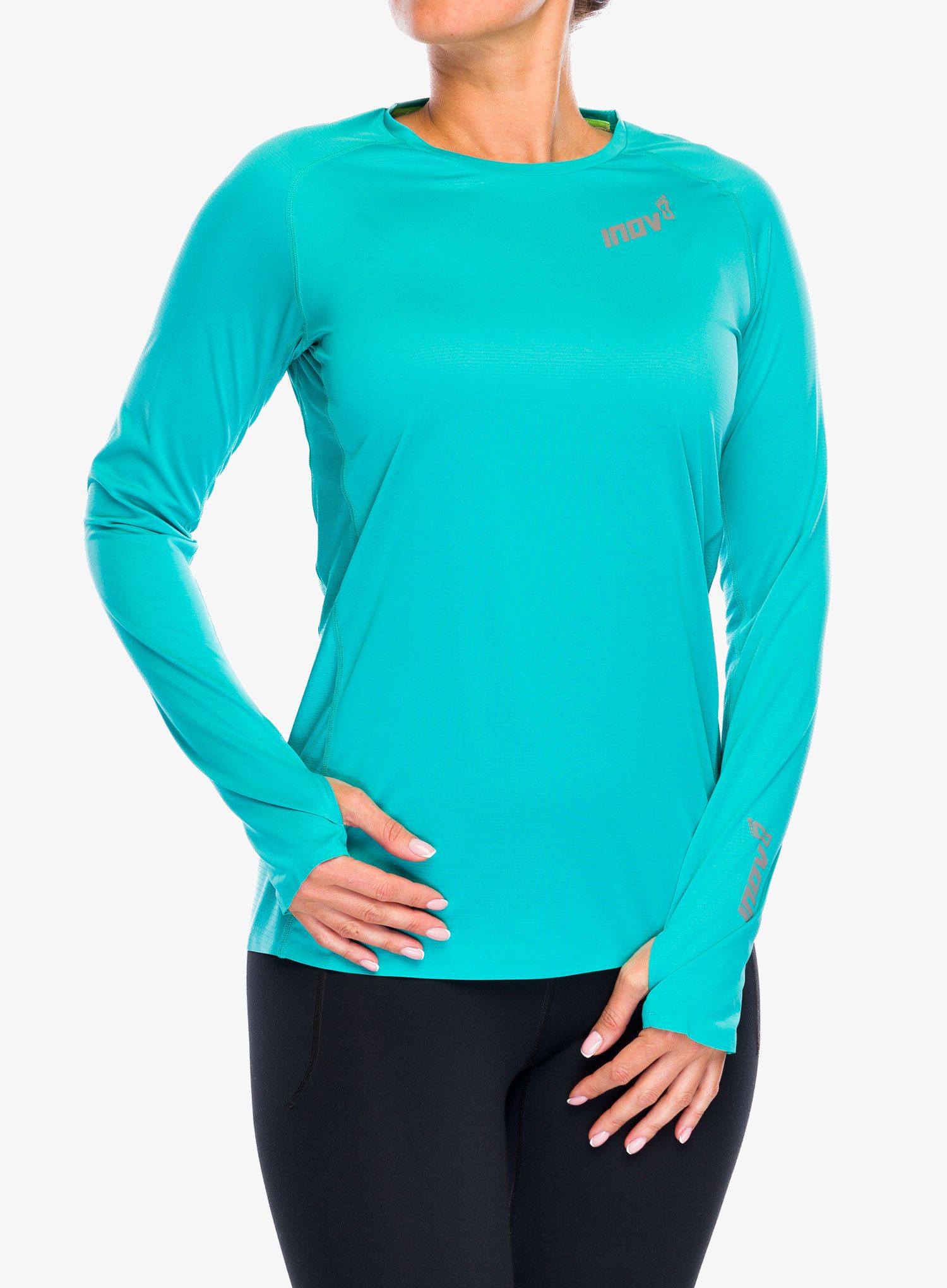 Ženska dukserica za trčanje Inov-8 Base Elite LS - teal
