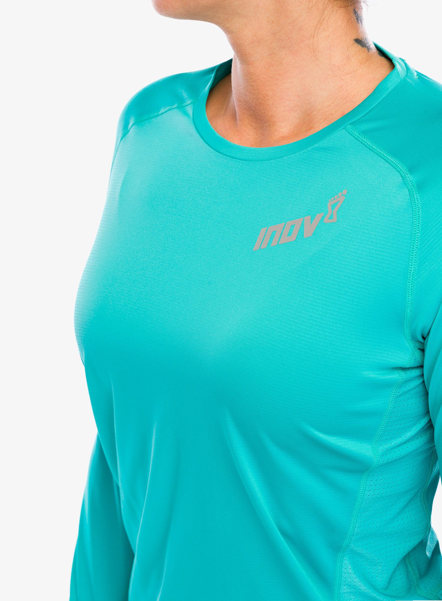Ženska dukserica za trčanje Inov-8 Base Elite LS - teal