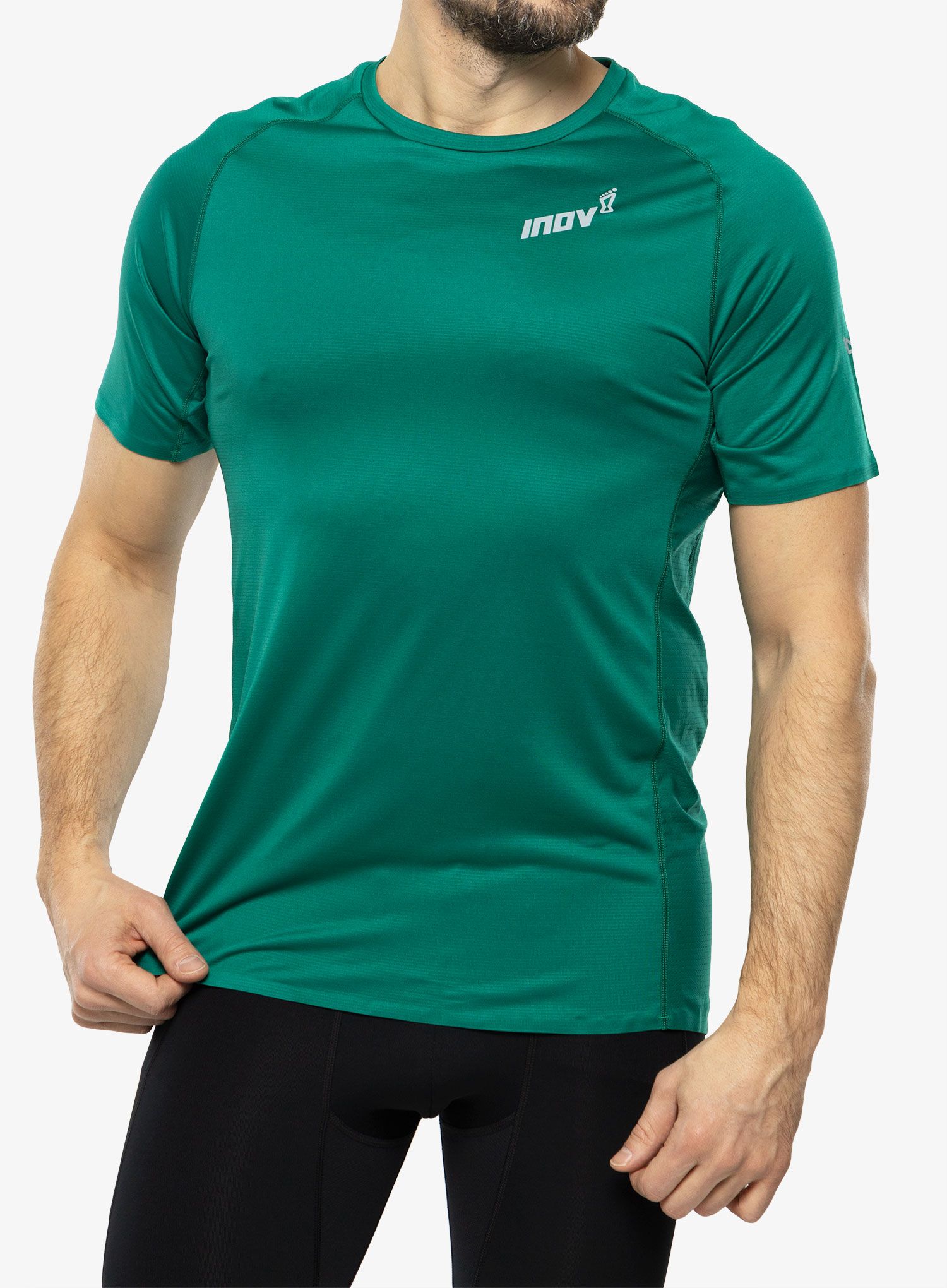 Majica za trčanje Inov-8 Base Elite S/S - dark green
