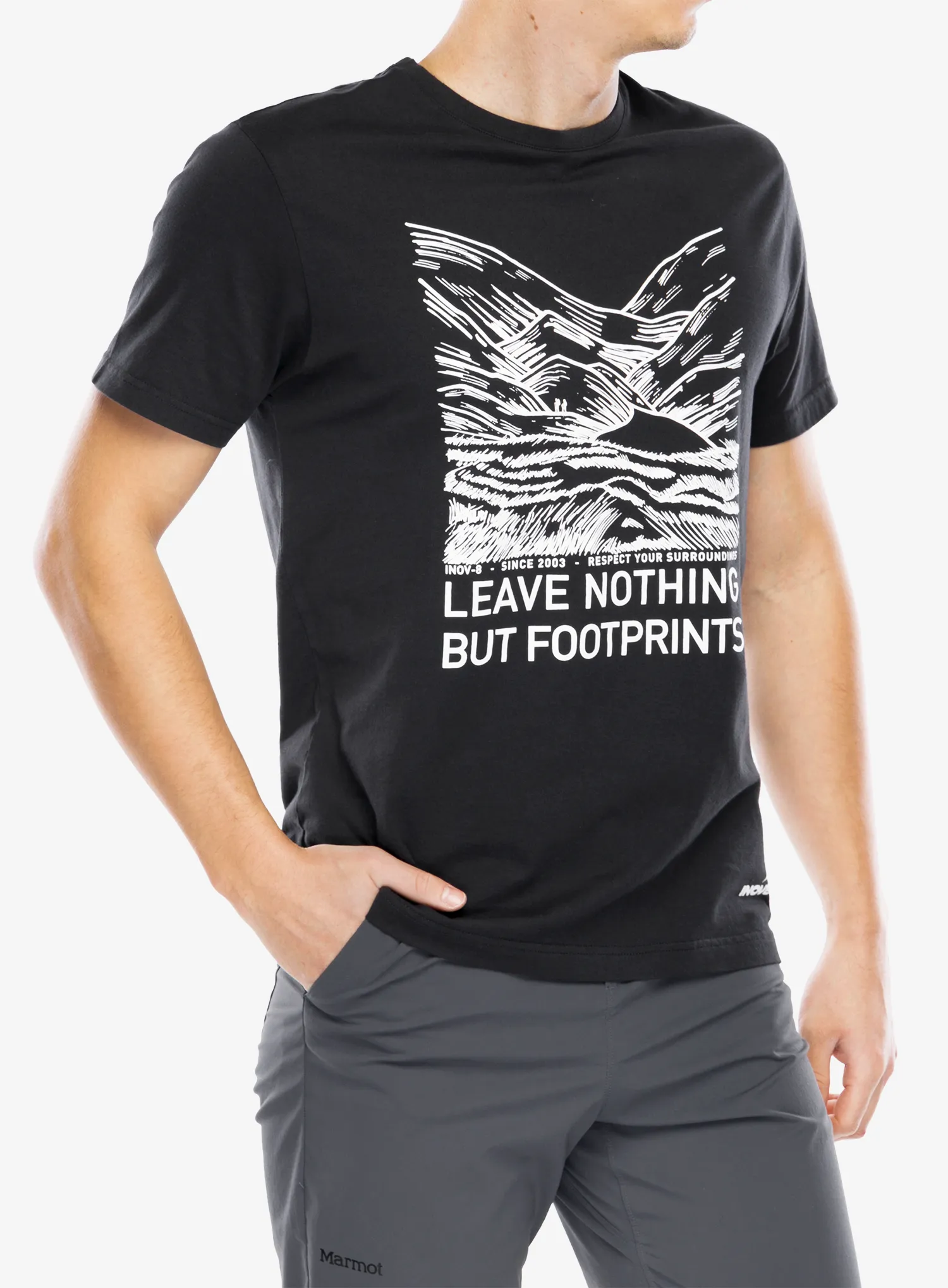 Pamučna majica Inov-8 Graphic T-Shirt Footprints - graphite