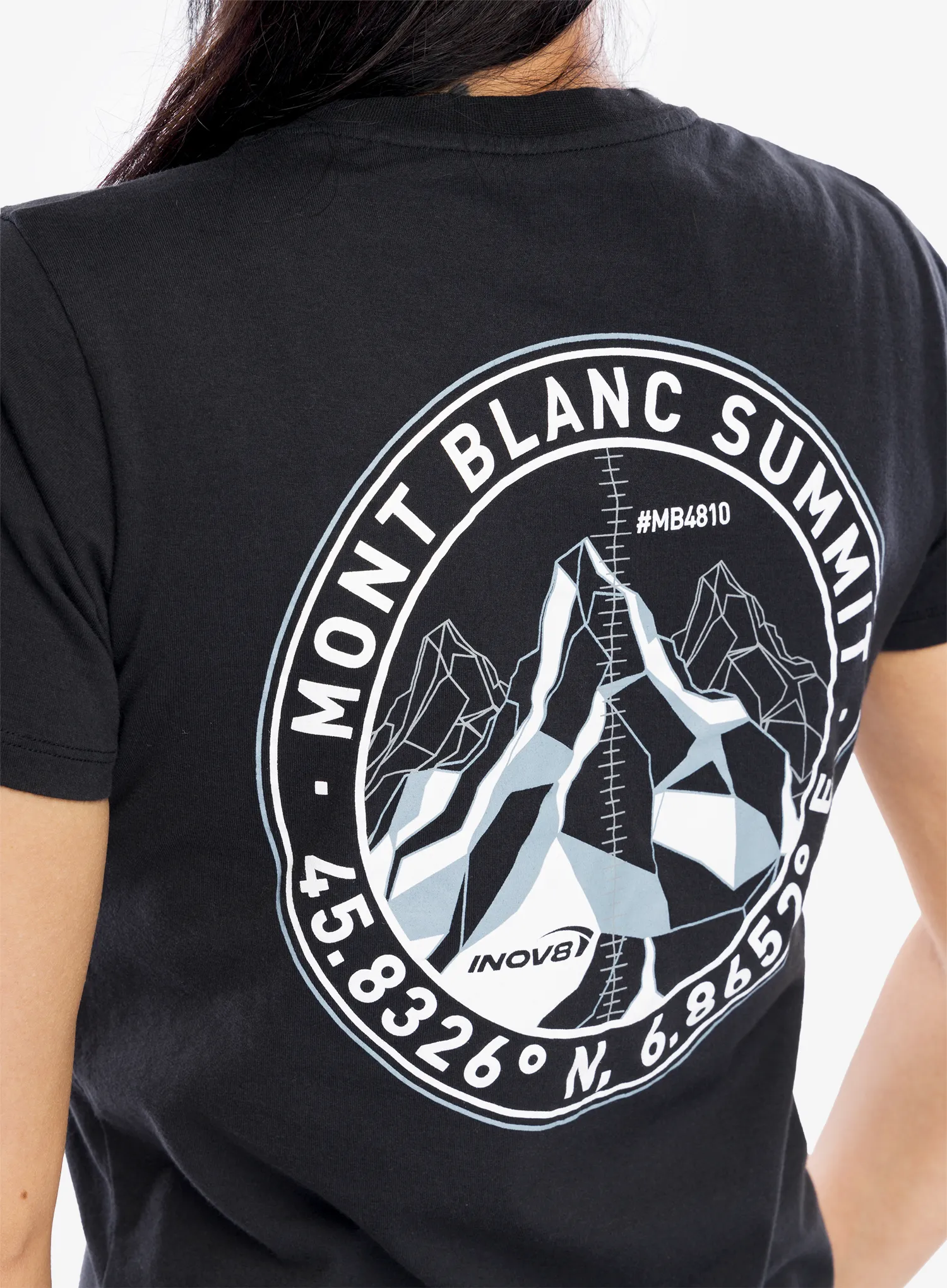 Ženska majica s tiskom Inov-8 Graphic T-Shirt Mont Blanc - graphite
