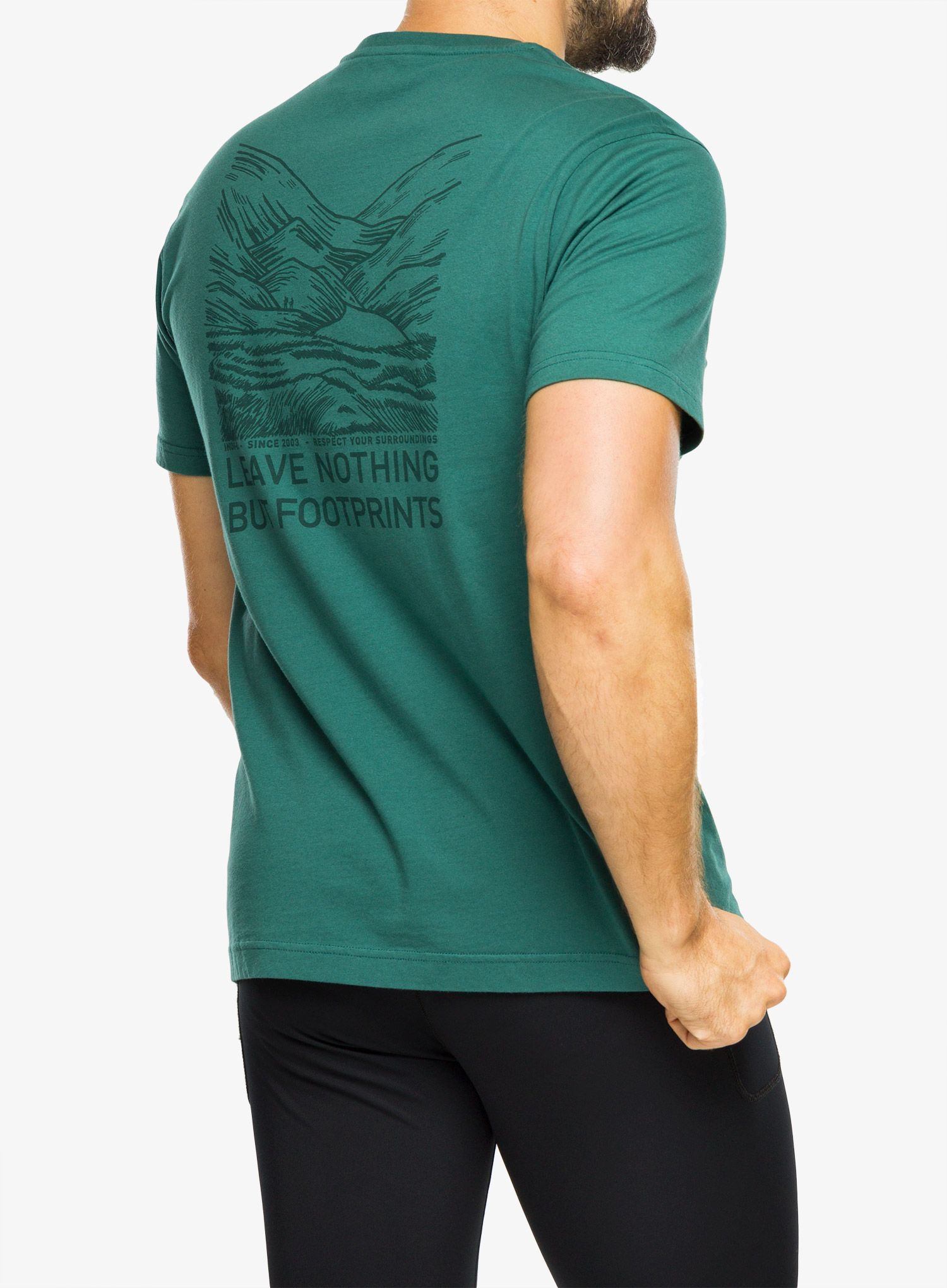 Majica s tiskom Inov-8 Graphic Tee SS Footprints - pine