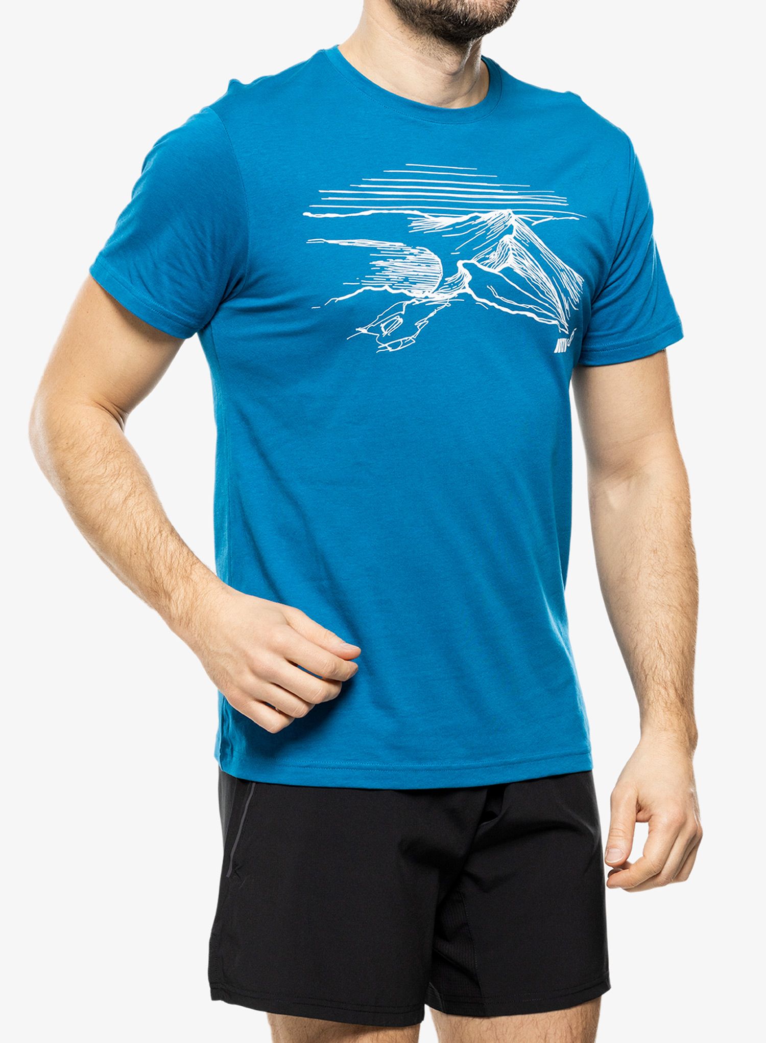 Pamučna majica Inov-8 Graphic Tee SS Helvellyn - blue