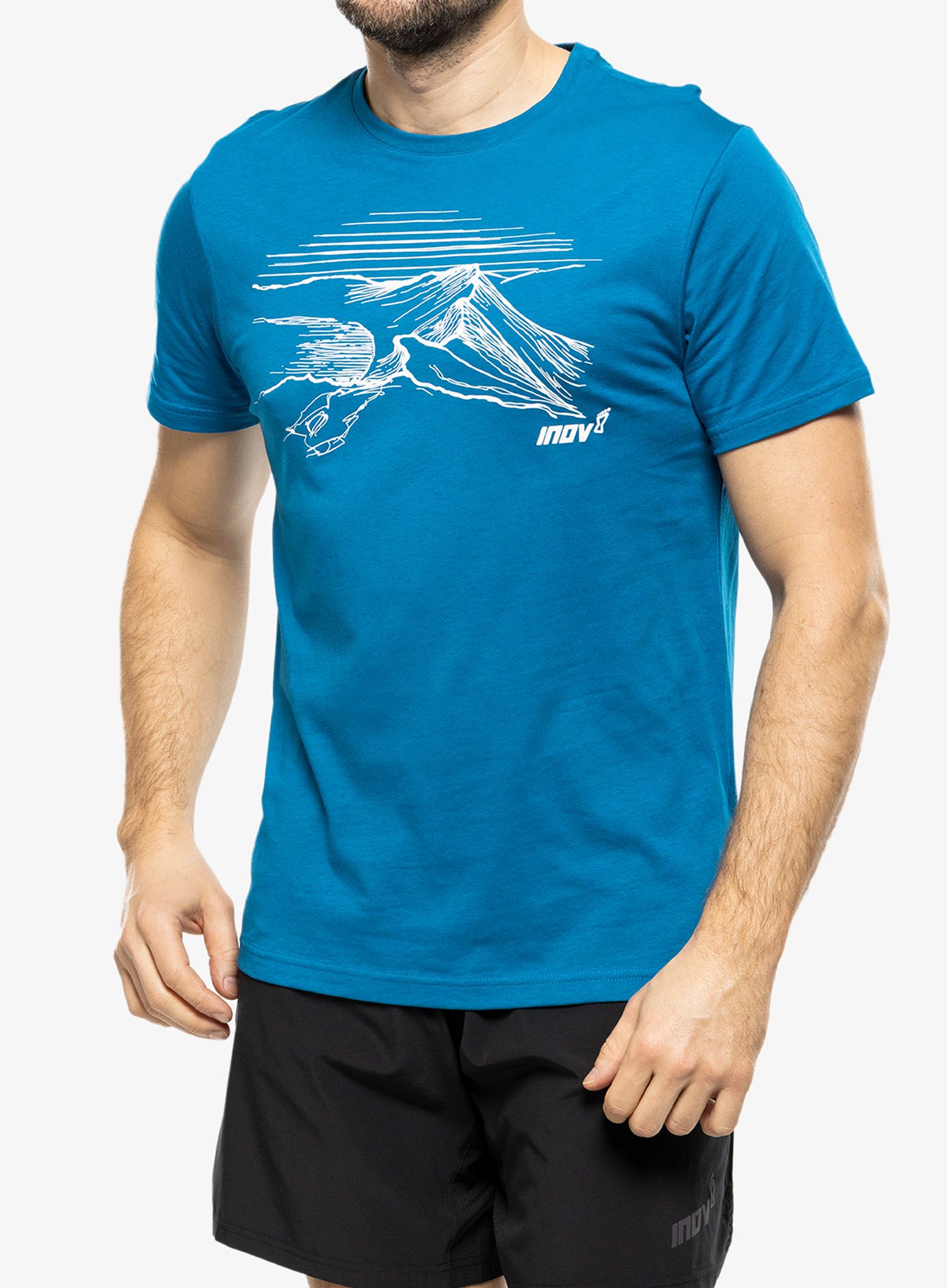 Pamučna majica Inov-8 Graphic Tee SS Helvellyn - blue