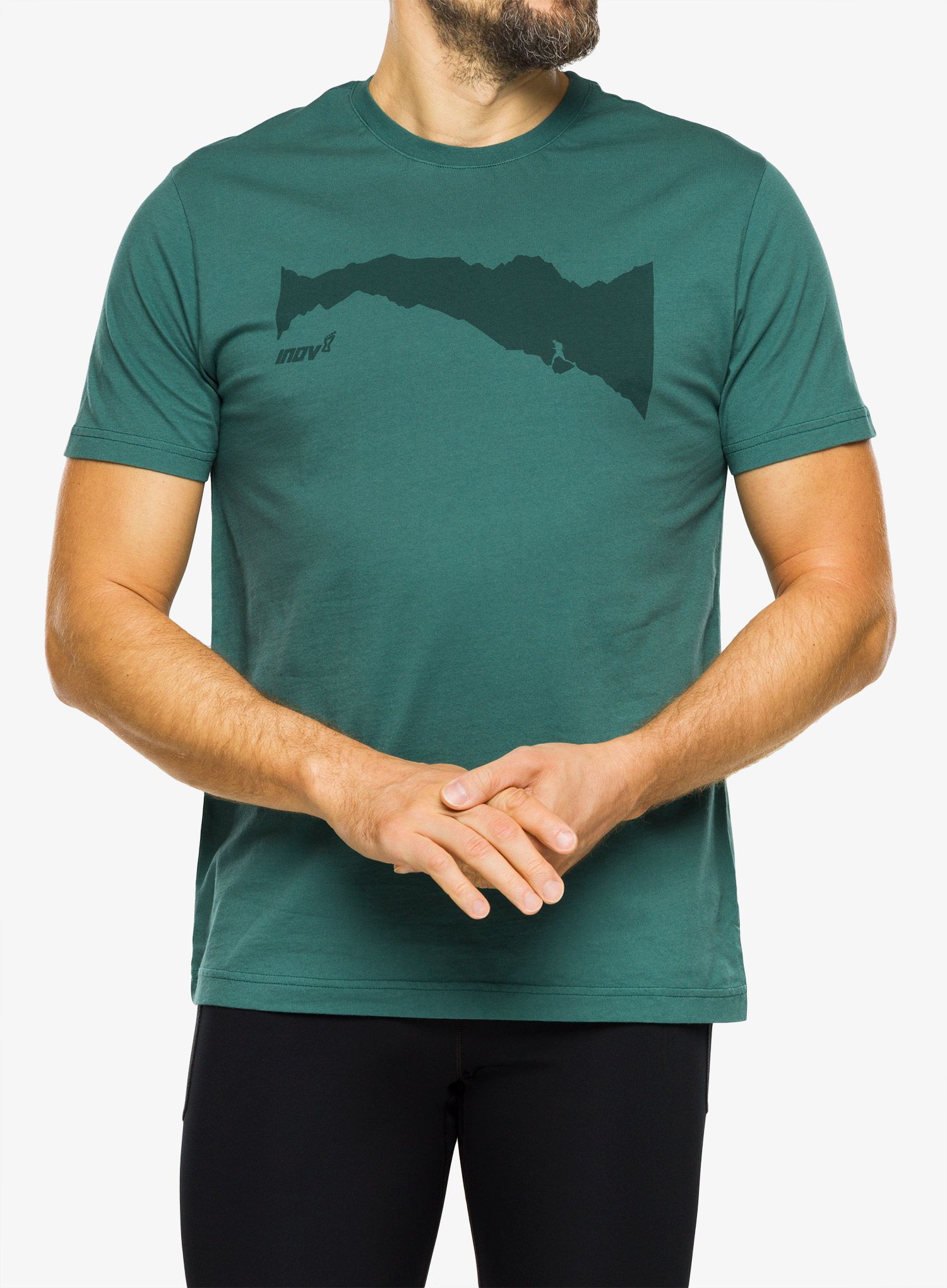 Pamučna majica Inov-8 Graphic Tee SS Ridge - pine