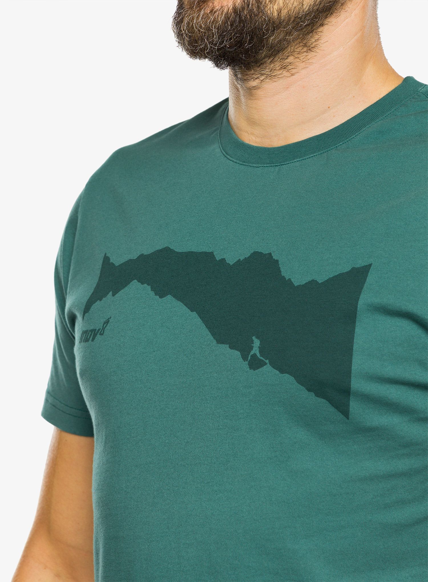 Pamučna majica Inov-8 Graphic Tee SS Ridge - pine