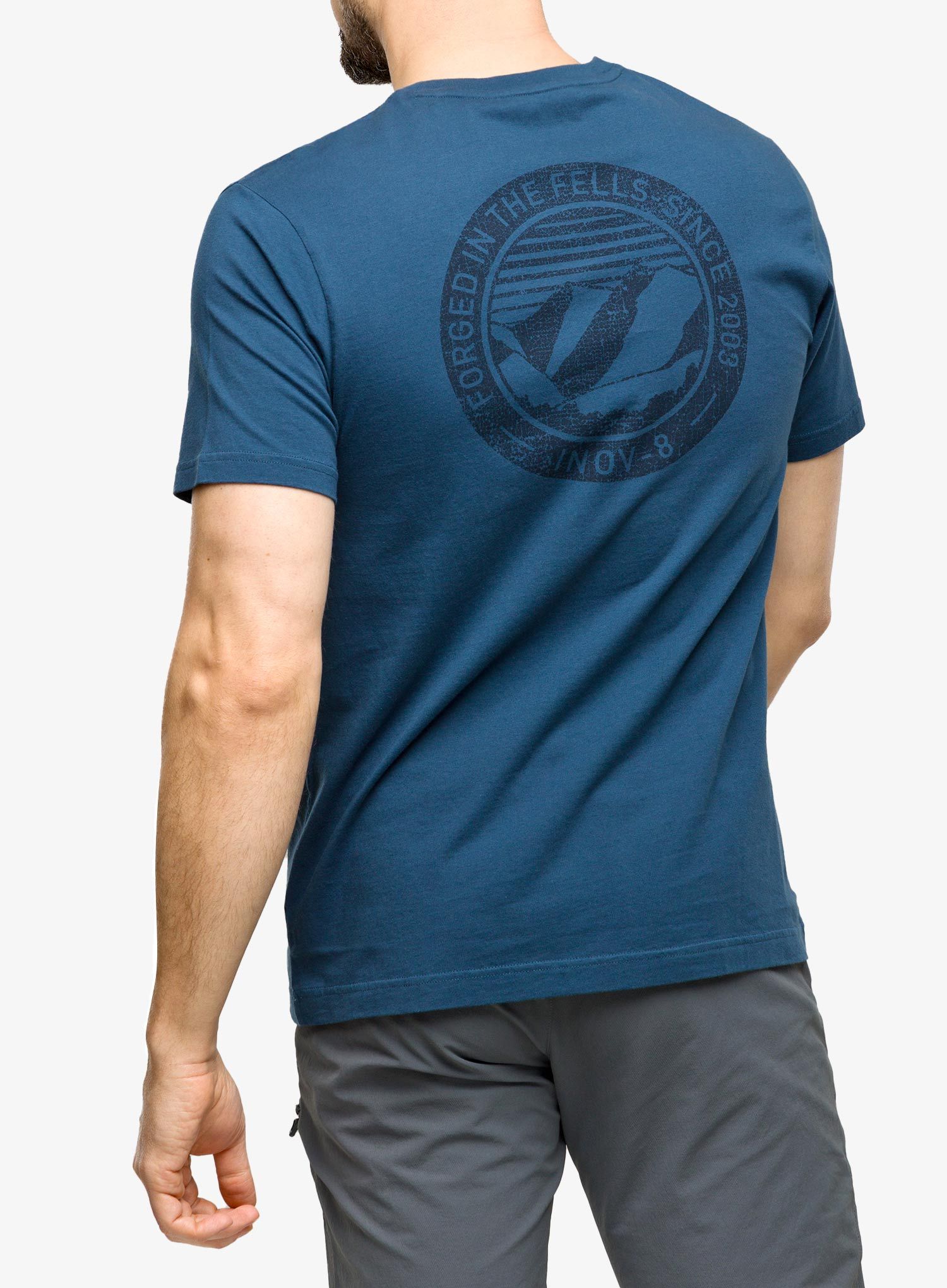 Majica s tiskom Inov-8 Graphic Tee SS '2003' - navy