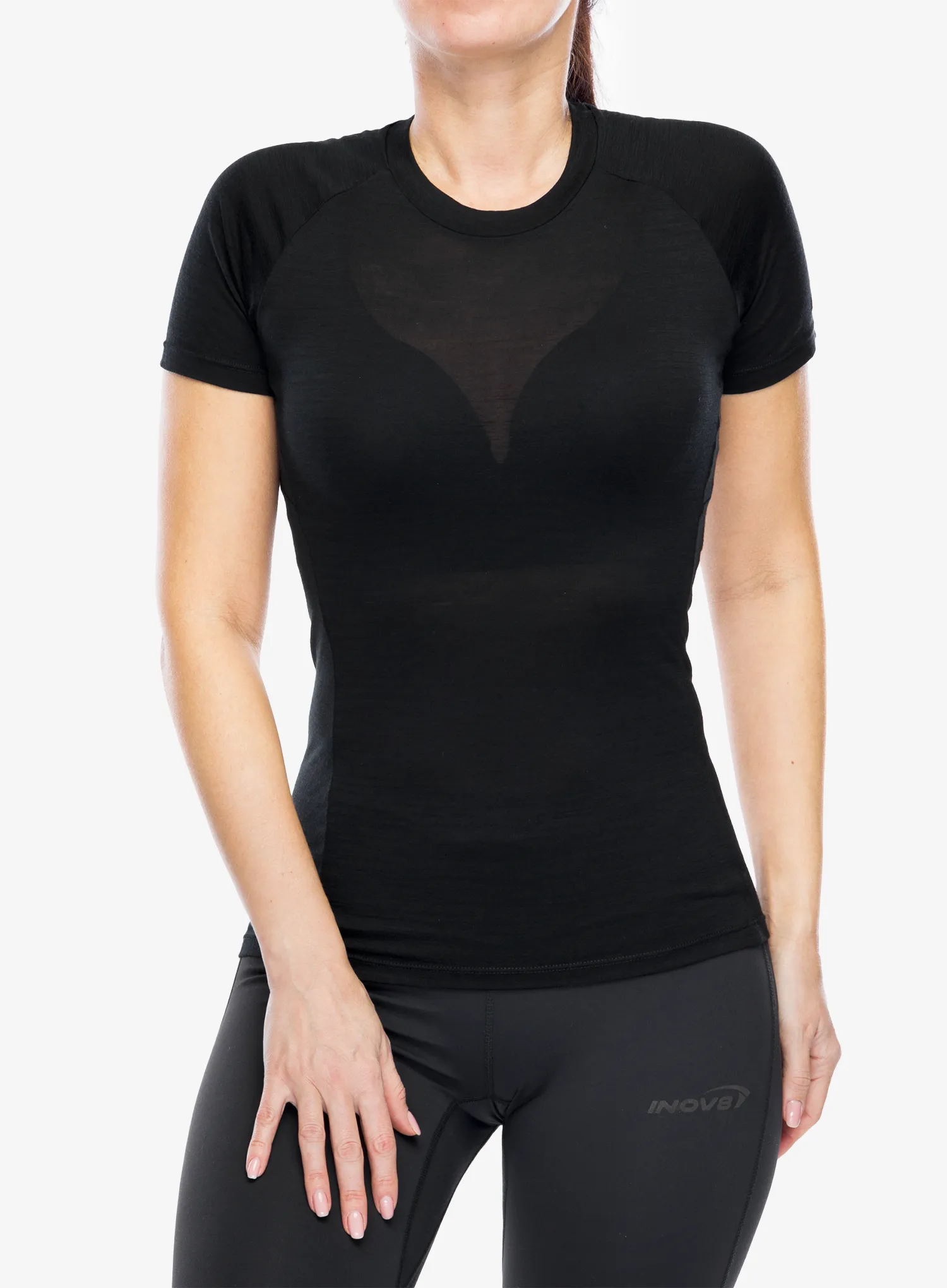 Ženska merino majica Inov-8 Merino Short Sleeve T-Shirt - black
