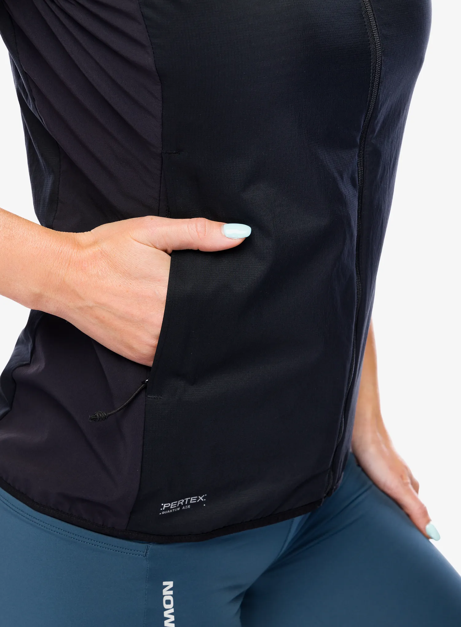 Ženski prsluk Inov-8 Performance Hybrid Gilet - black/black