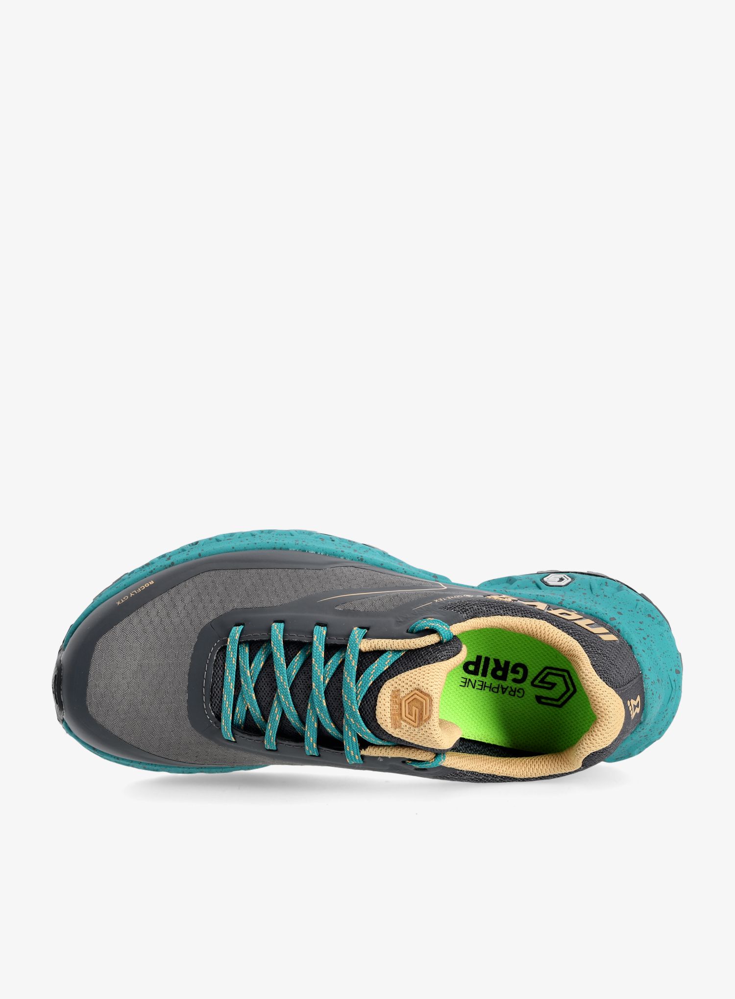 Ženske planinarske cipele Inov-8 RocFly G 350 GTX - slate/teal/sand