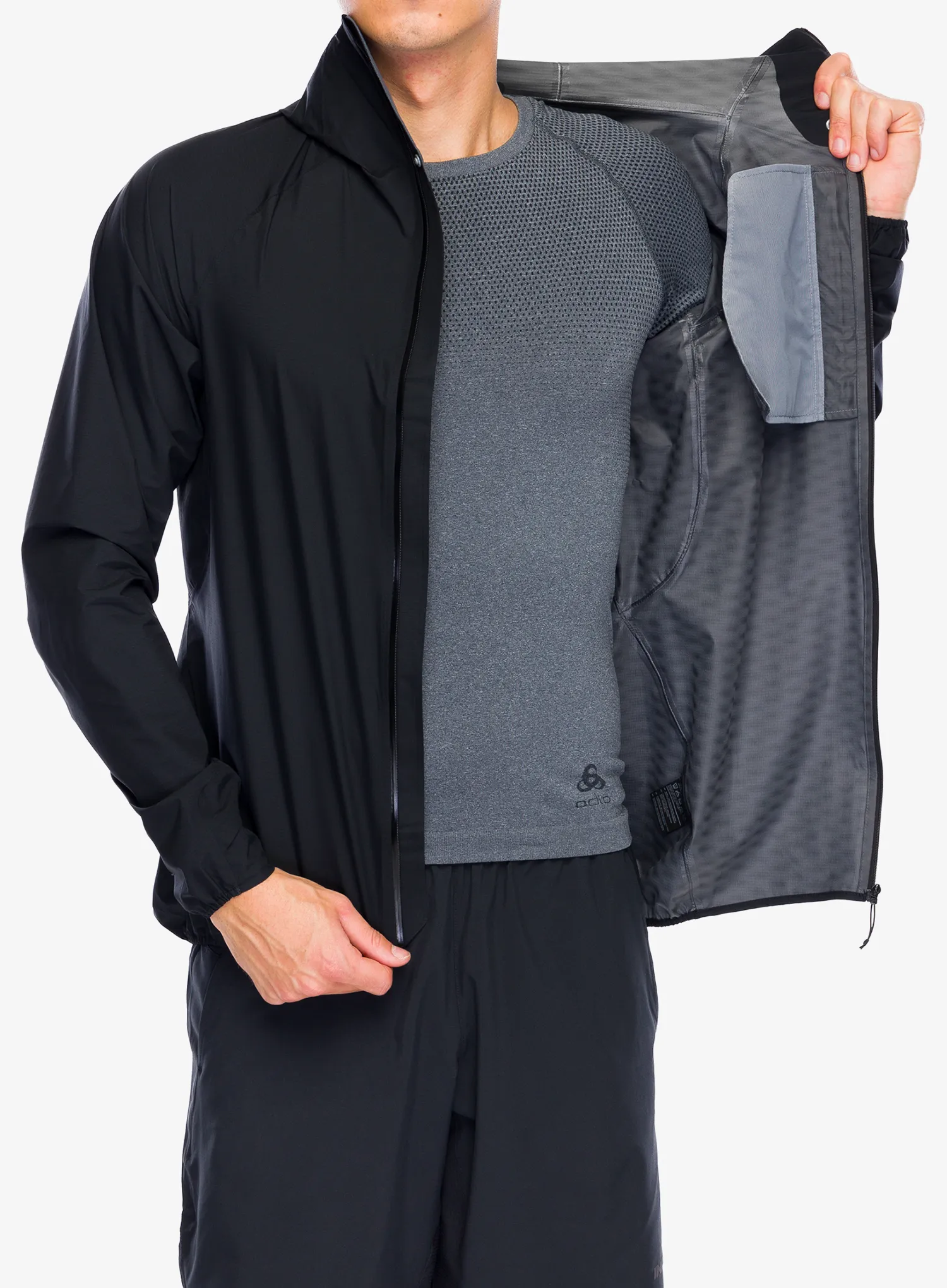 Kišna jakna Inov-8 Stormshell FZ V2 - black