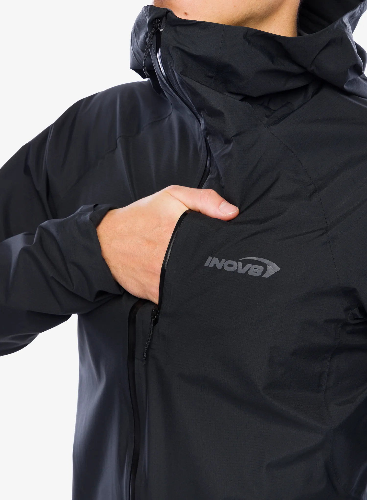 Kišna jakna Inov-8 Stormshell FZ V2 - black