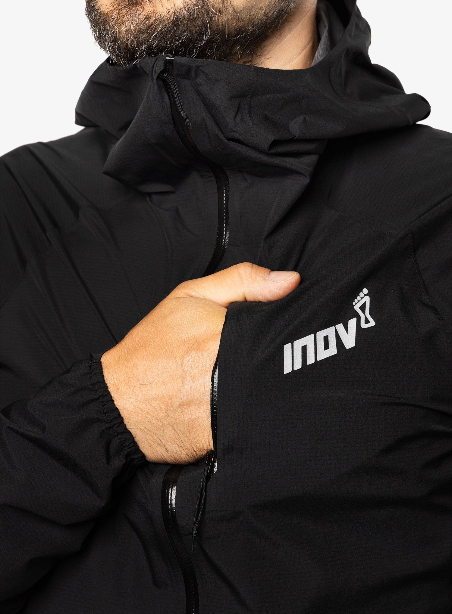 Jakna za trčanje Inov-8 Stormshell FZ V2 - black