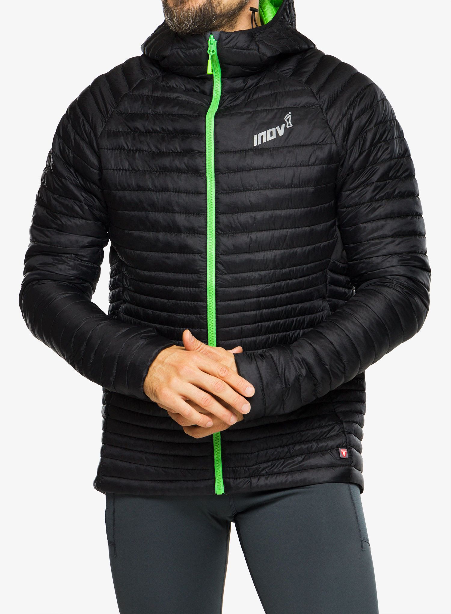 Jakna s postavom Inov-8 Thermoshell Pro Full-Zip - black/green
