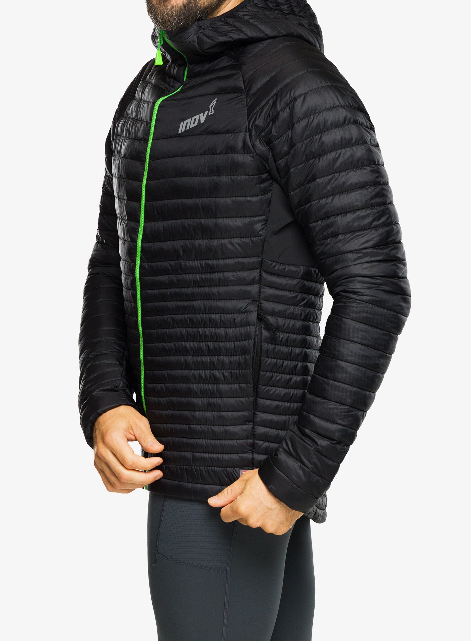 Jakna s postavom Inov-8 Thermoshell Pro Full-Zip - black/green