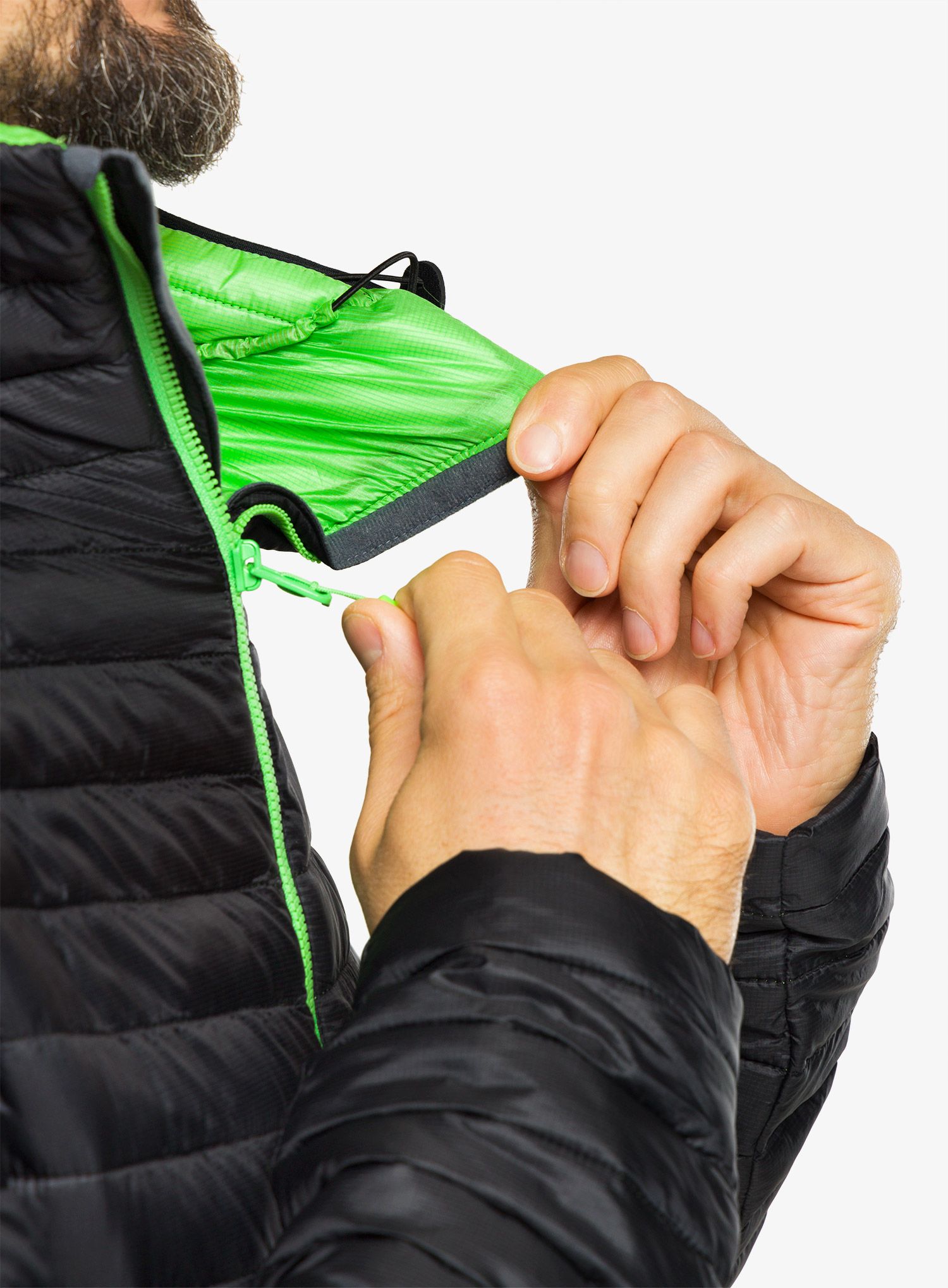 Jakna s postavom Inov-8 Thermoshell Pro Full-Zip - black/green