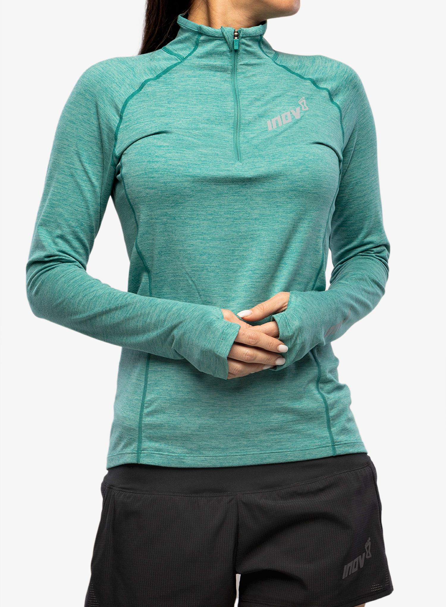 Ženska dukserica za trčanje Inov-8 Train Elite Mid Half-Zip - dark teal