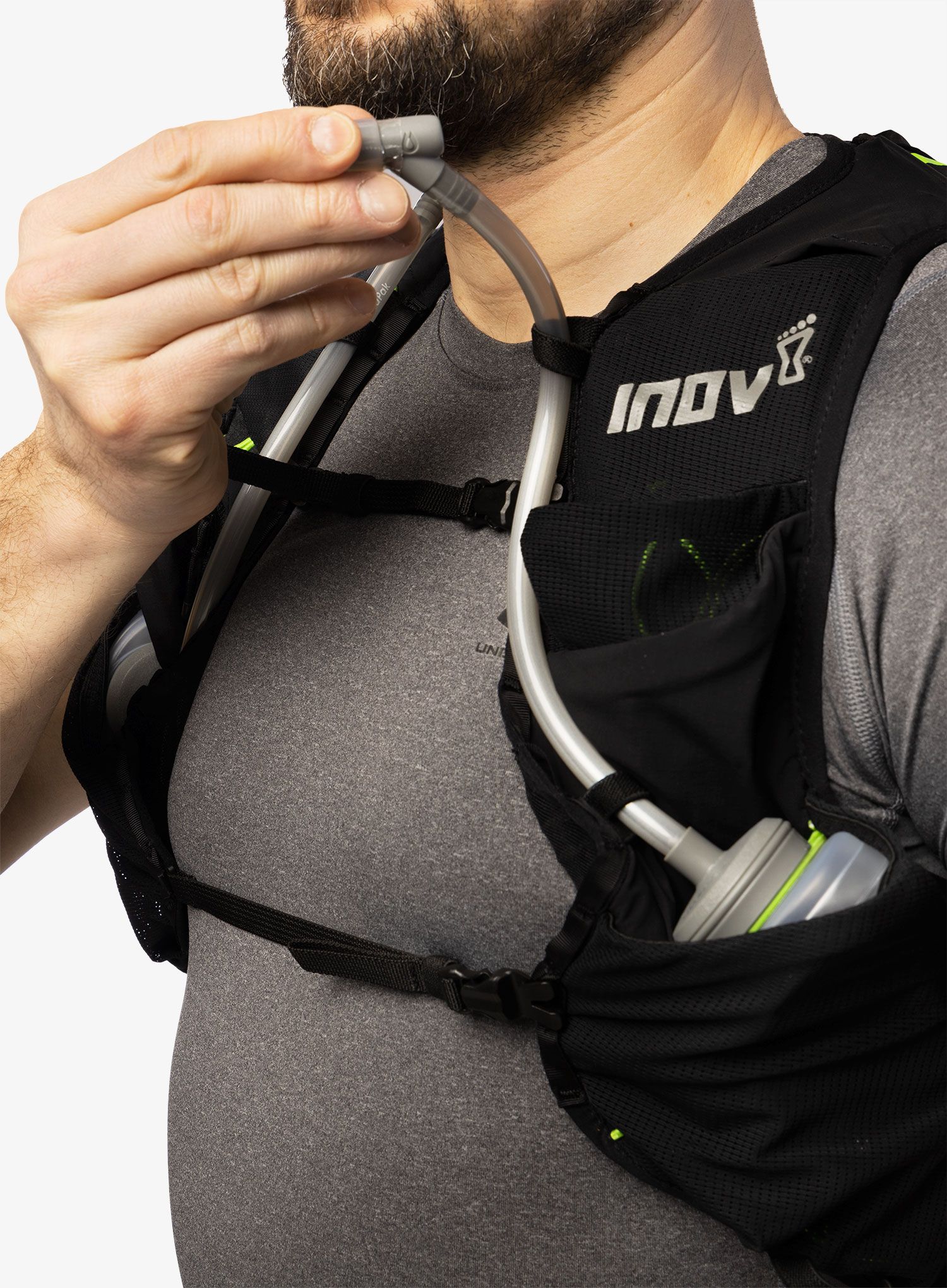 Prsluk za trčanje Inov-8 Ultrapack Pro 2in1 - black/green