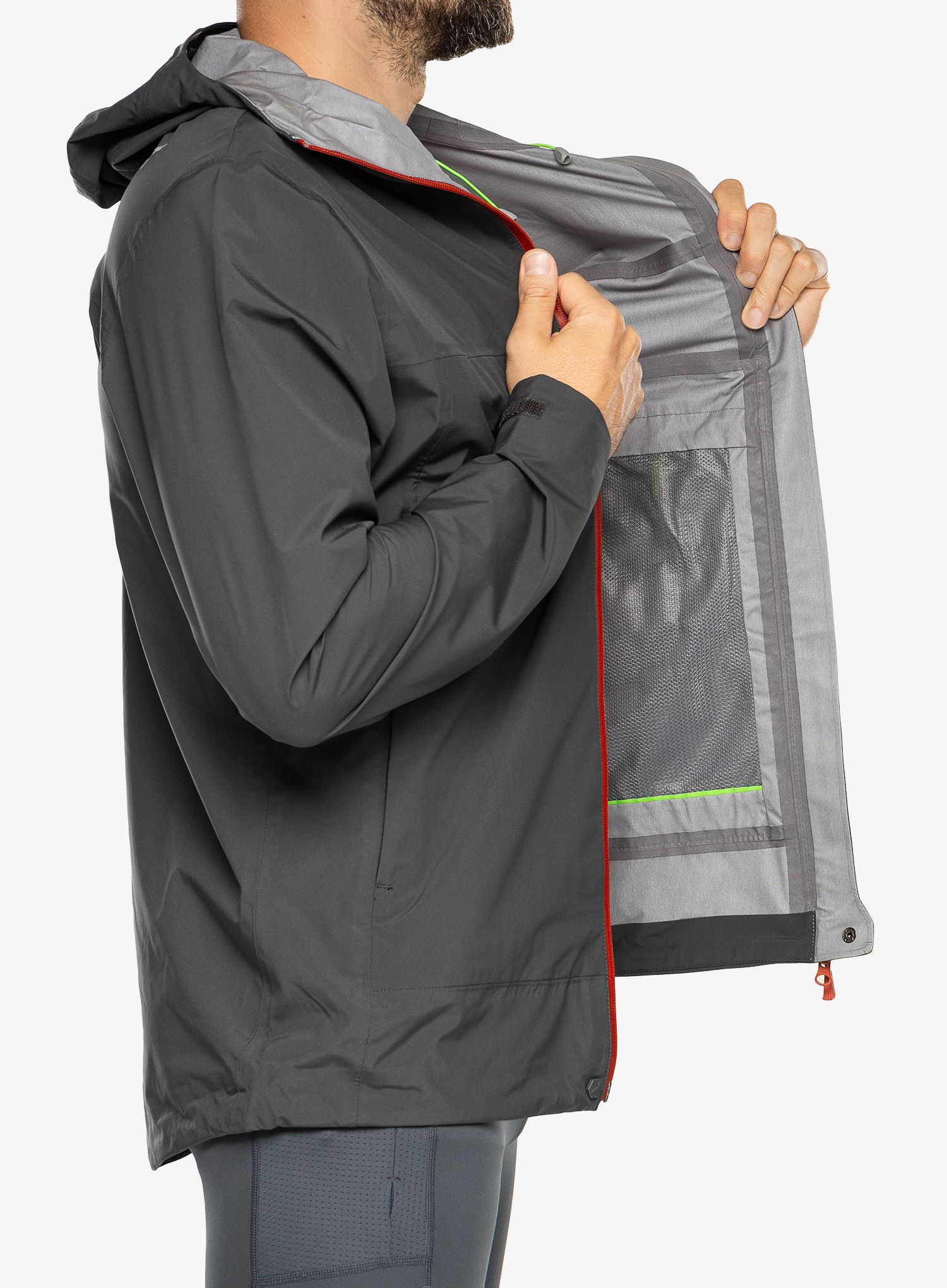 Jakna za trčanje Inov-8 Venturelite Jacket FZ - graphite/orange