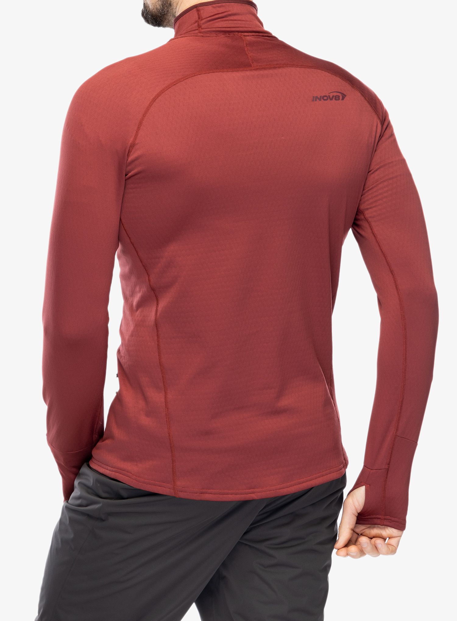 Dukserica s patentnim zatvaračem Inov-8 VentureLite Mid HZ - burgundy