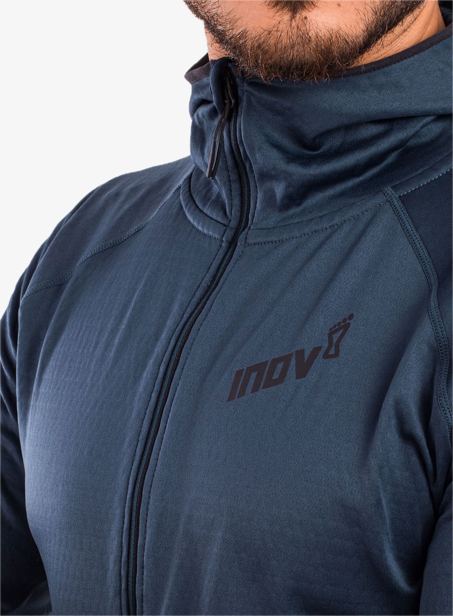 Dukserica od flisa Inov-8 Venturelite Hoodie FZ - navy