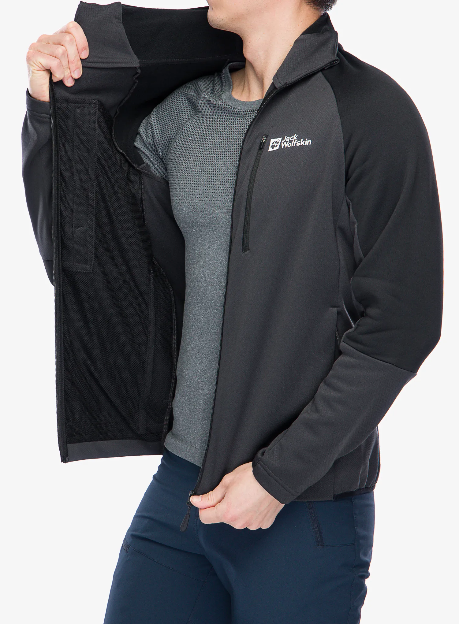 Jakna od flisa Jack Wolfskin Alpgrat XT Jacket - phantom