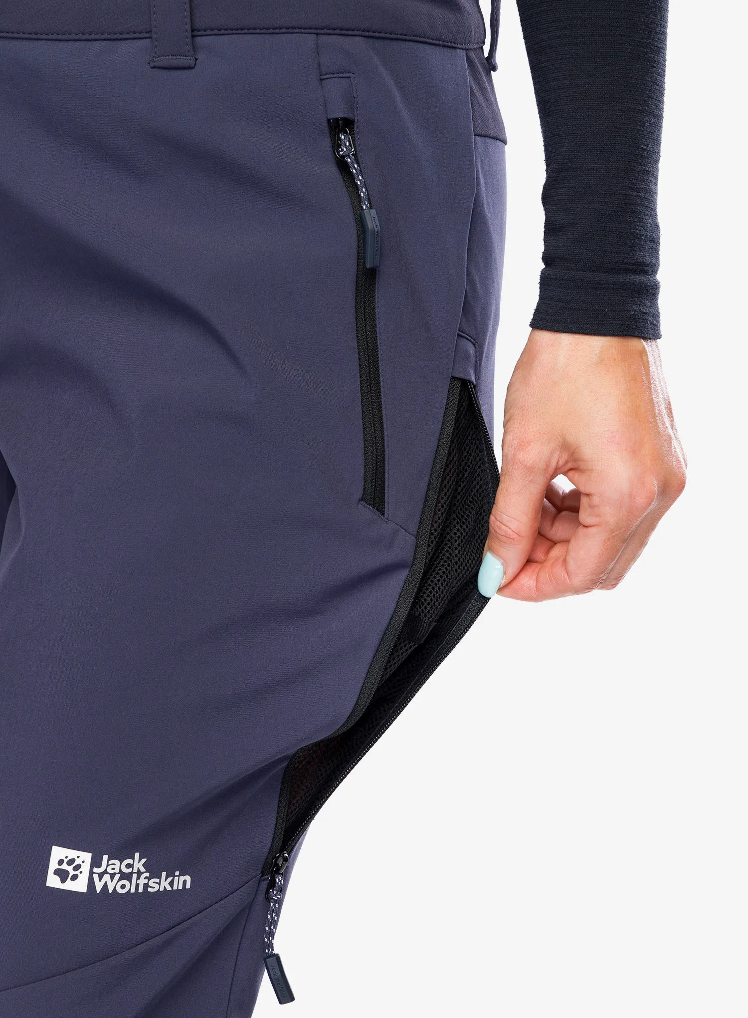 Ženske softshell hlače Jack Wolfskin Alpspitze Tour Pants - graphite