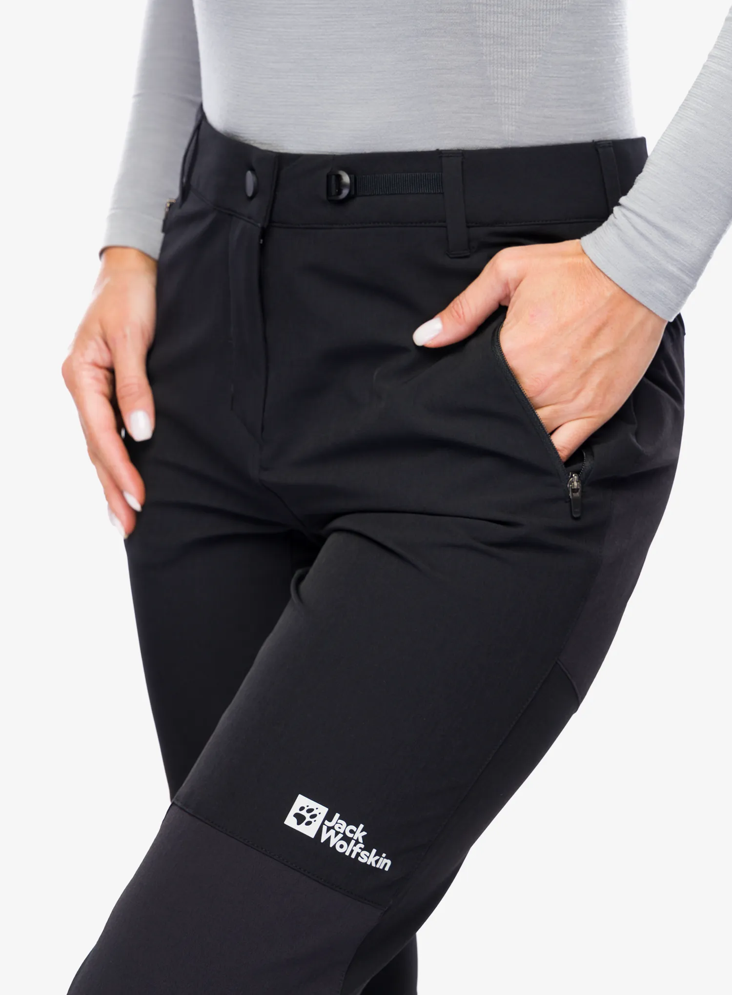 Ženske trekking hlače Jack Wolfskin Andur Pants - black