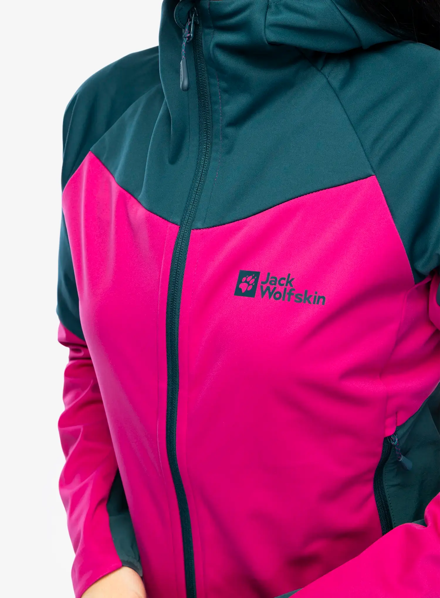 Ženska softshell jakna Jack Wolfskin Brisstal Hoody - new magenta
