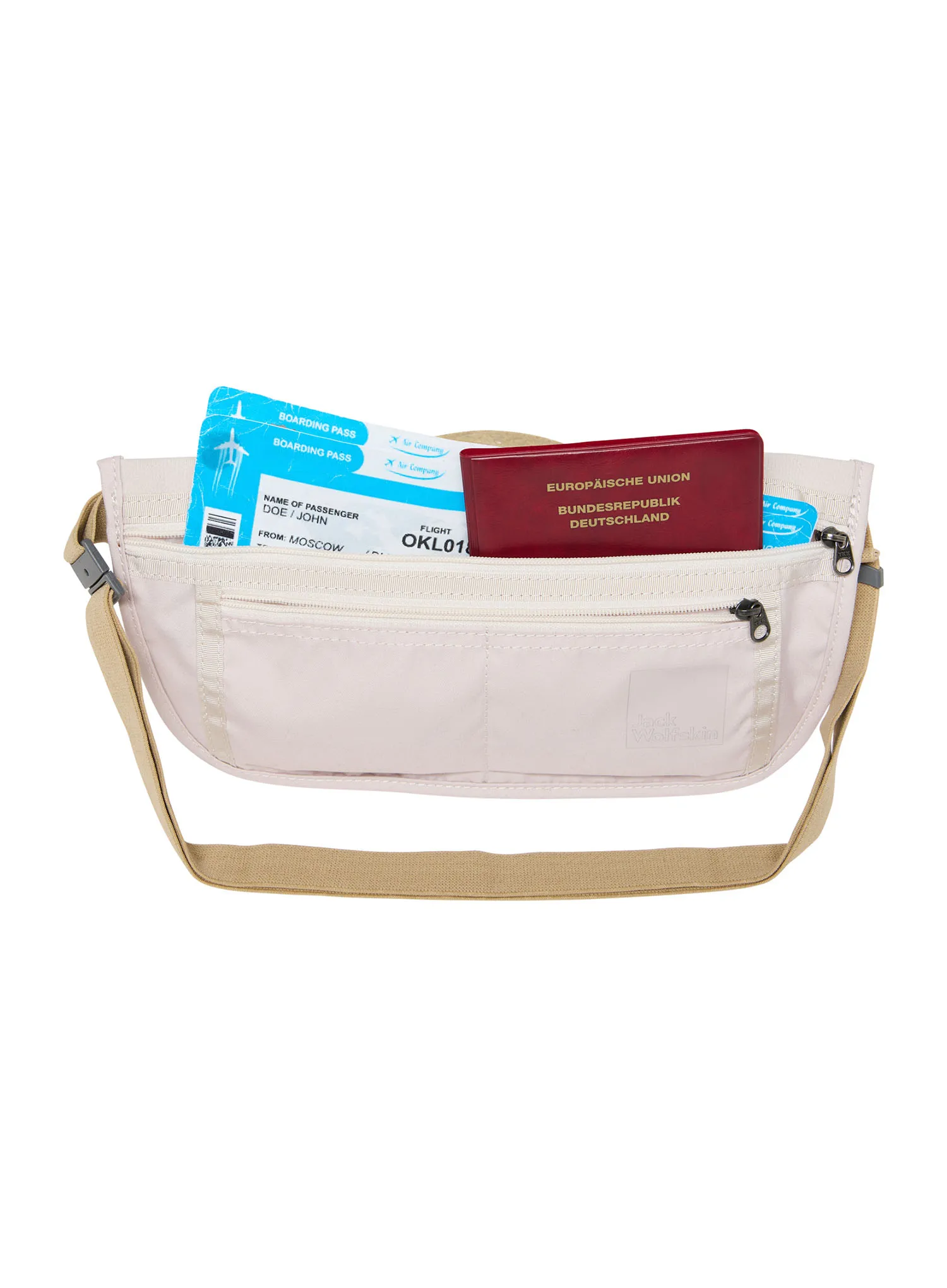 Torbica oko struka Jack Wolfskin Document Belt De Luxe - sea shell
