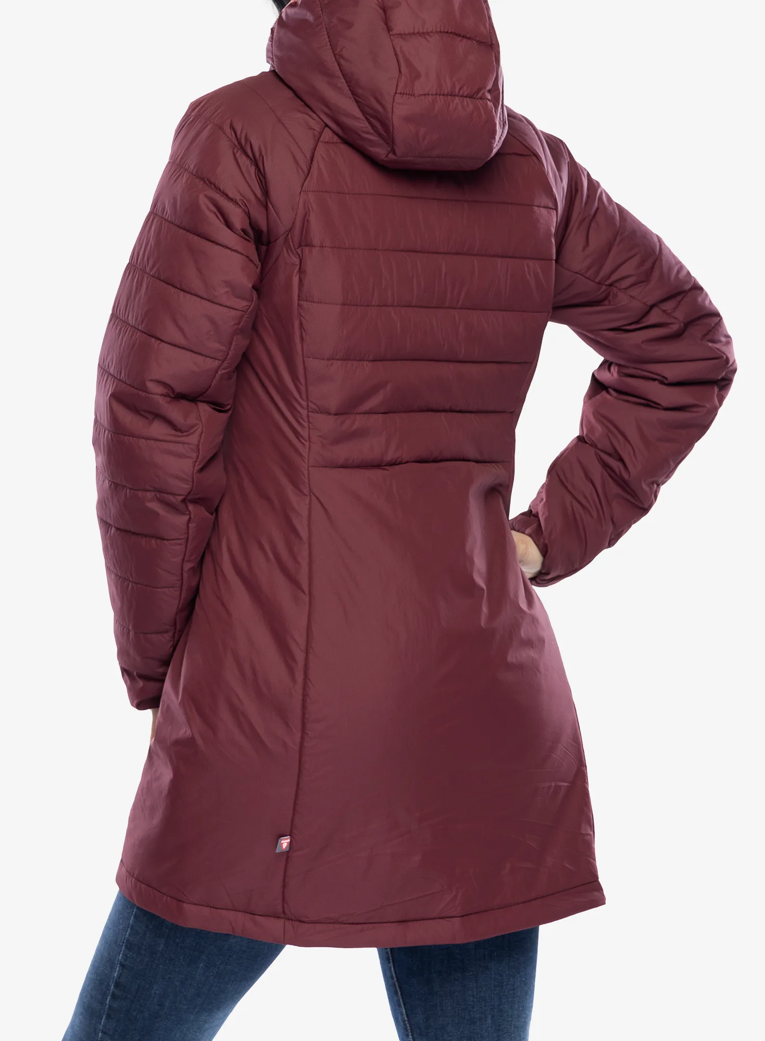 Ženski kaput Jack Wolfskin Lapawa Ins Coat - dark maroon