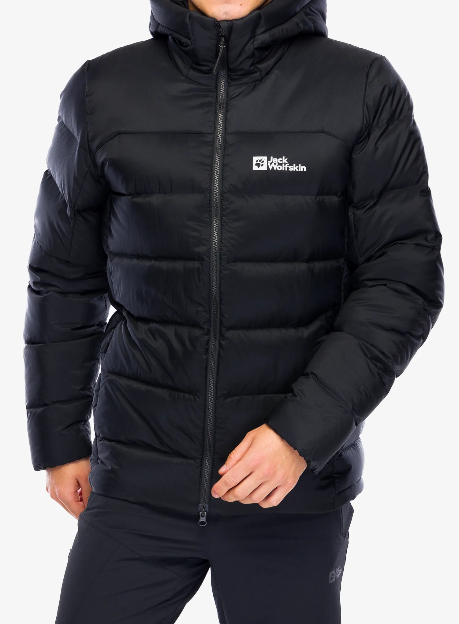 Pernata jakna Jack Wolfskin Nebelhorn Down Hoody - black