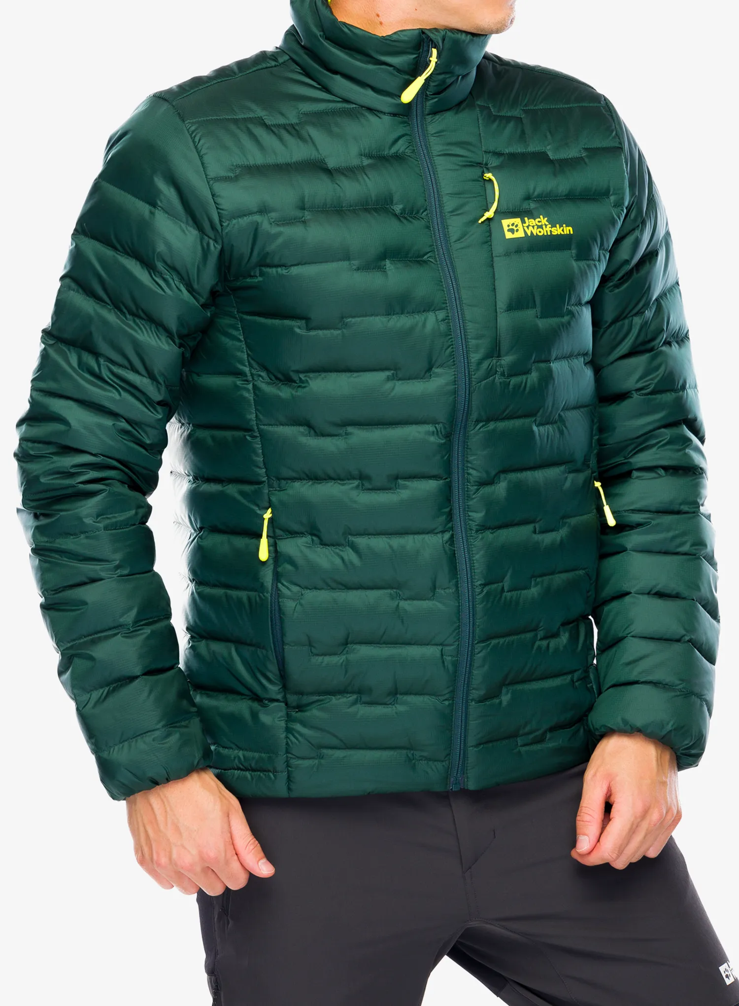 Pernata jakna Jack Wolfskin Passamani Down Jacket - black olive